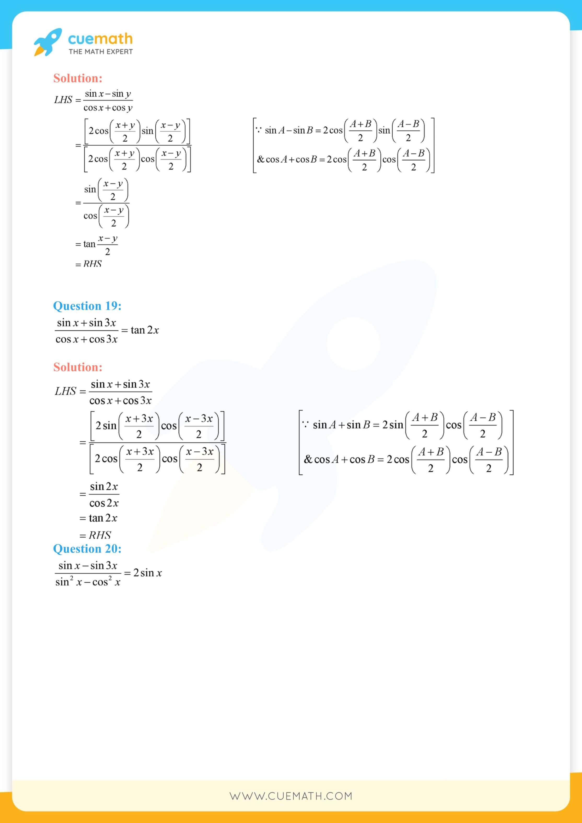 NCERT Solutions Class 11 Maths Chapter 3 29