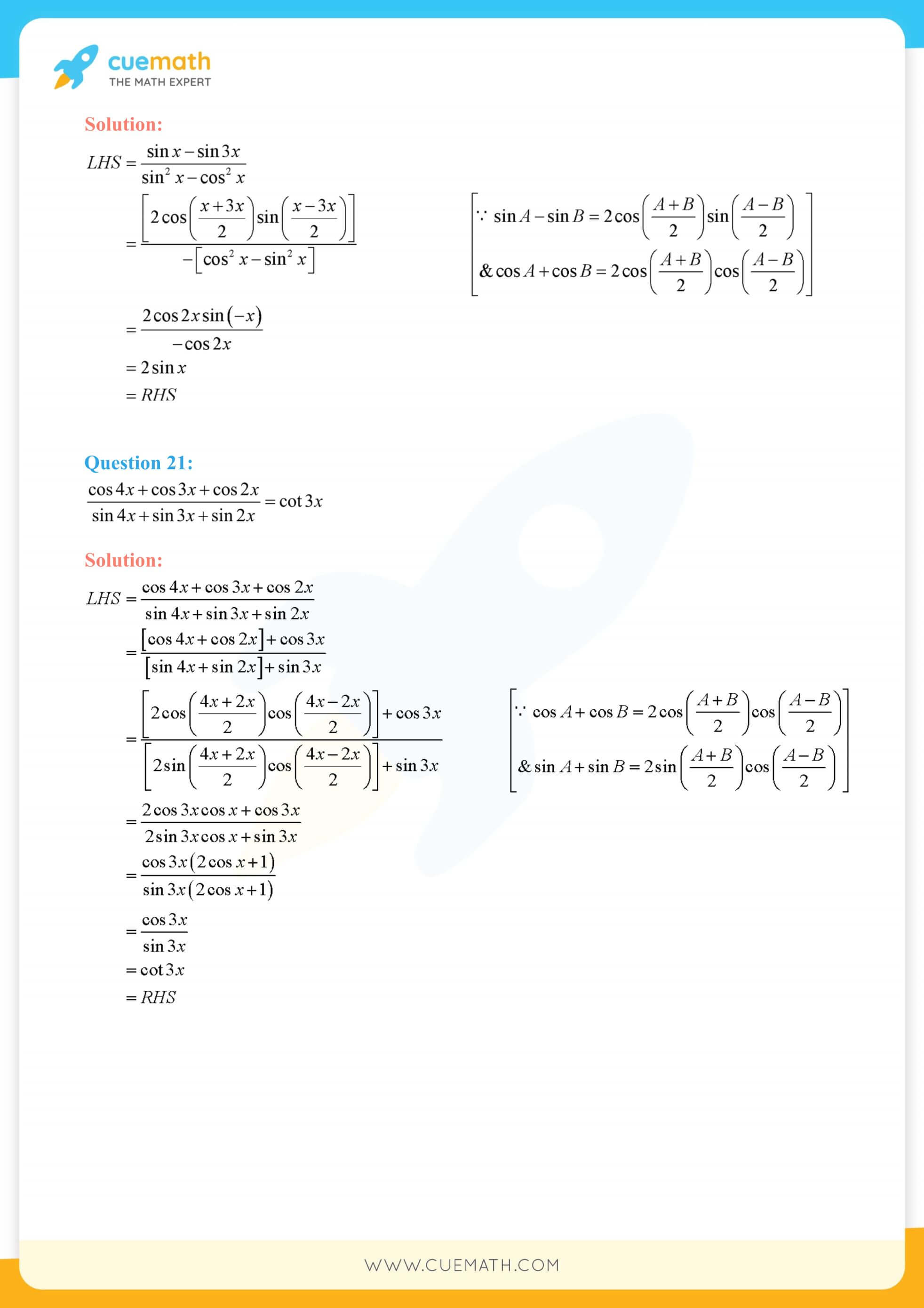 NCERT Solutions Class 11 Maths Chapter 3 30