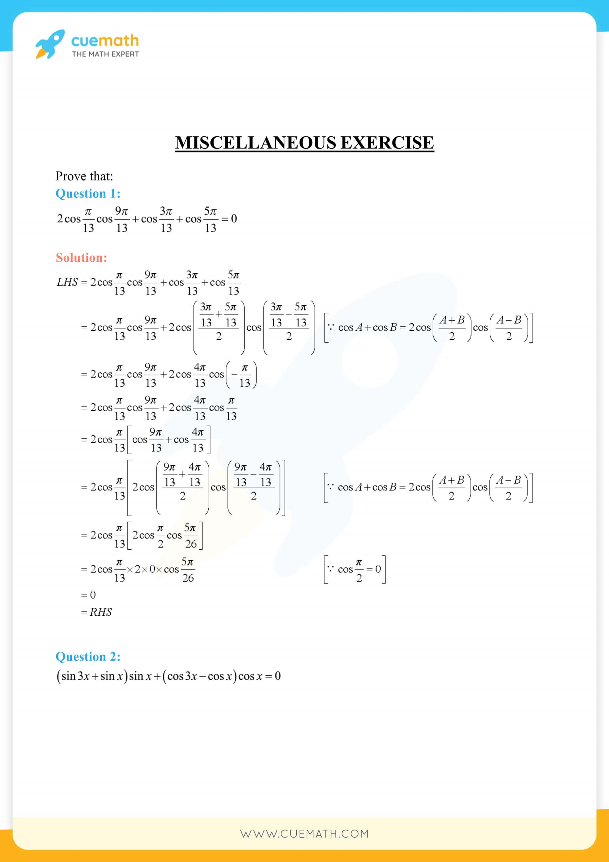 NCERT Solutions Class 11 Maths Chapter 3 Miscellaneous Exercise 41
