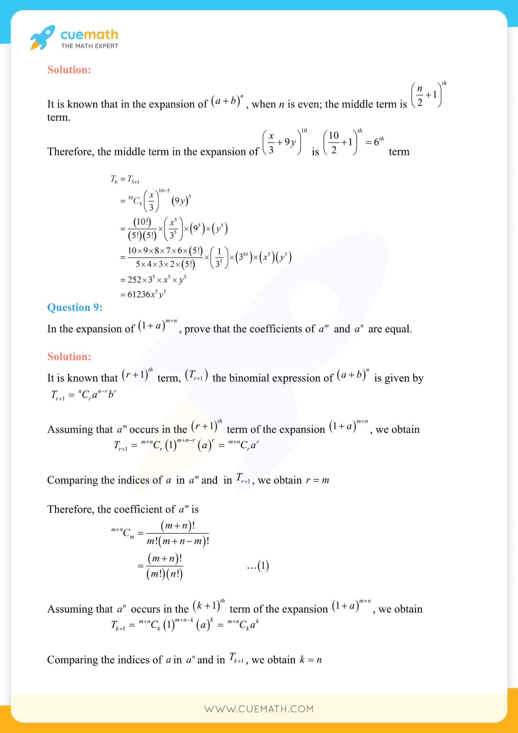 NCERT Solutions Class 11 Maths Chapter 8 11
