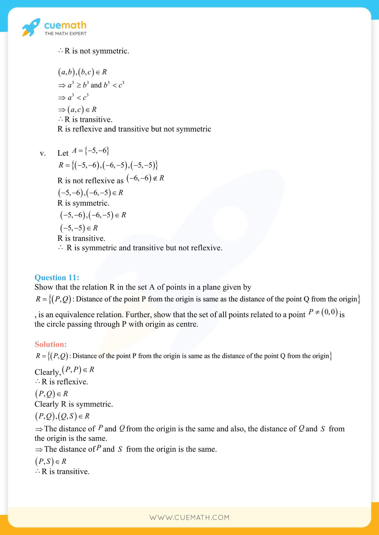 NCERT Solutions Class 12 Maths Chapter 1 10