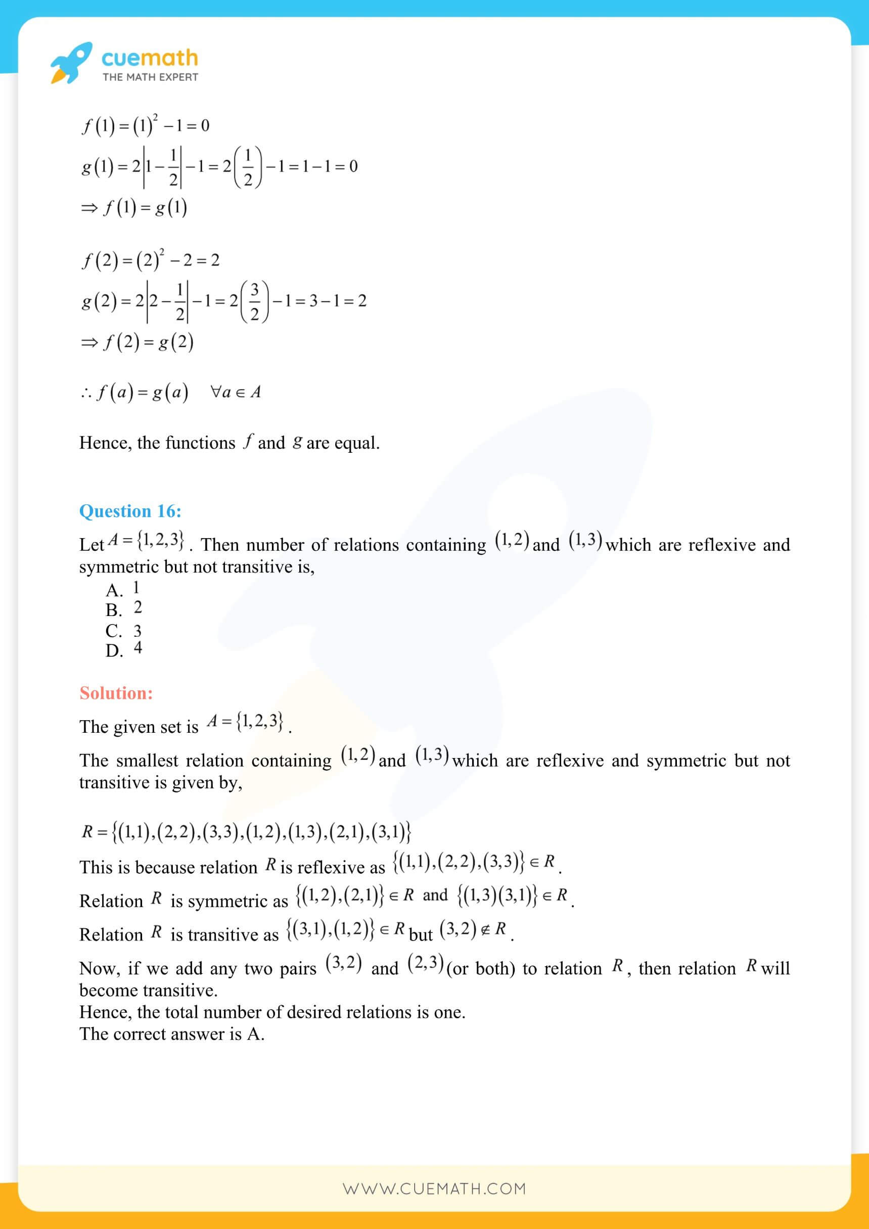 NCERT Solutions Class 12 Maths Chapter 1 61
