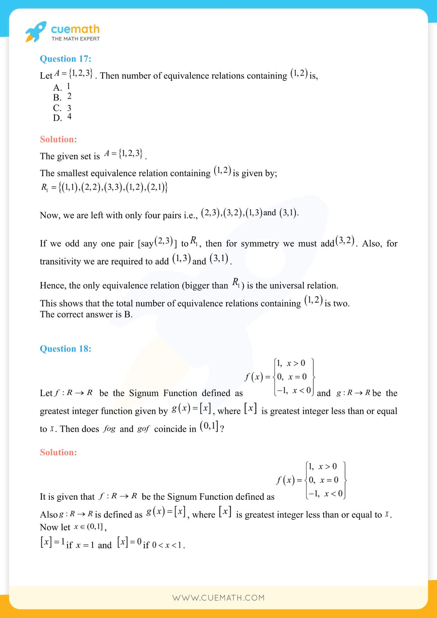 NCERT Solutions Class 12 Maths Chapter 1 62