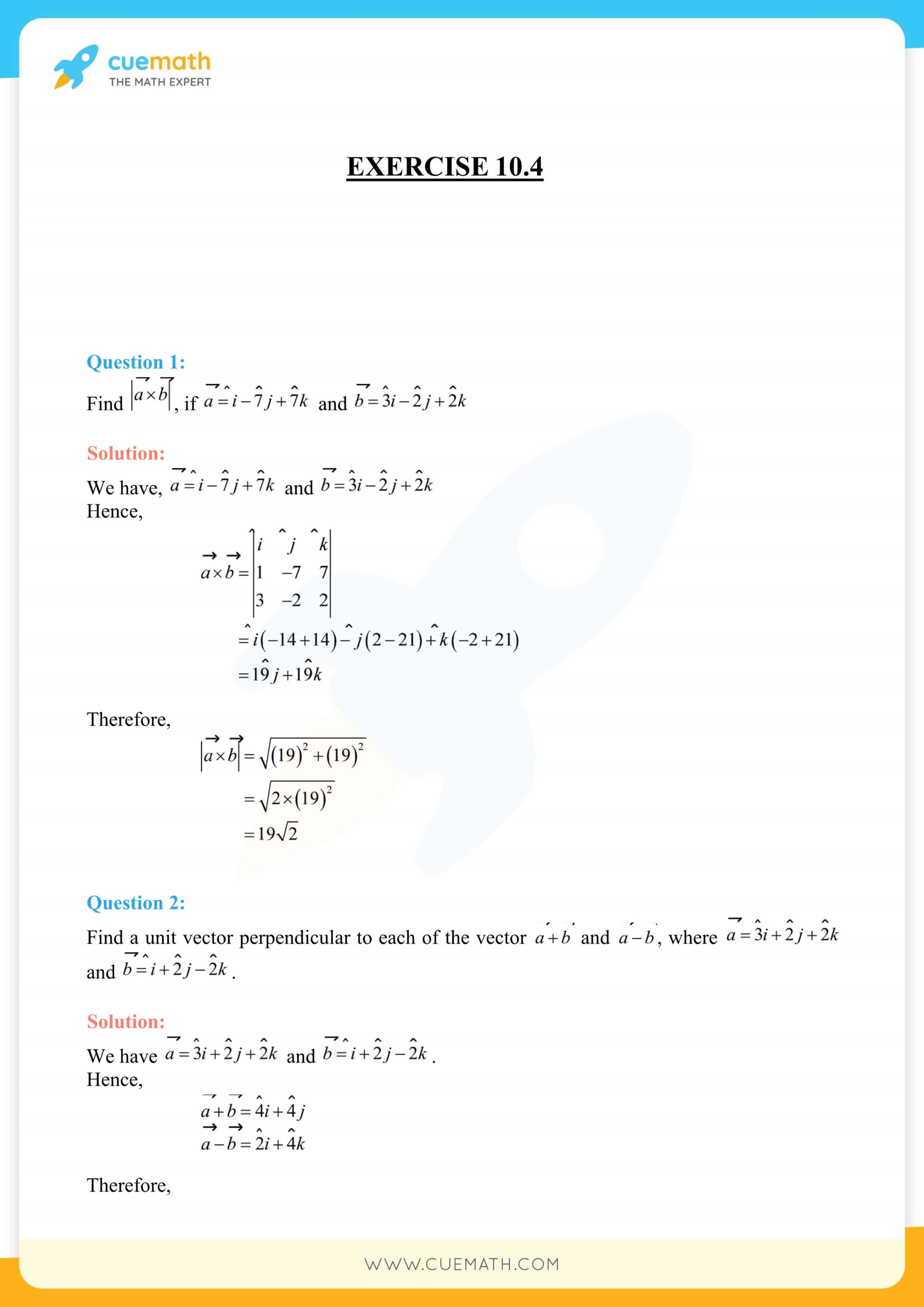 NCERT Solutions Class 12 Maths Chapter 10 Exercise 10.4 24