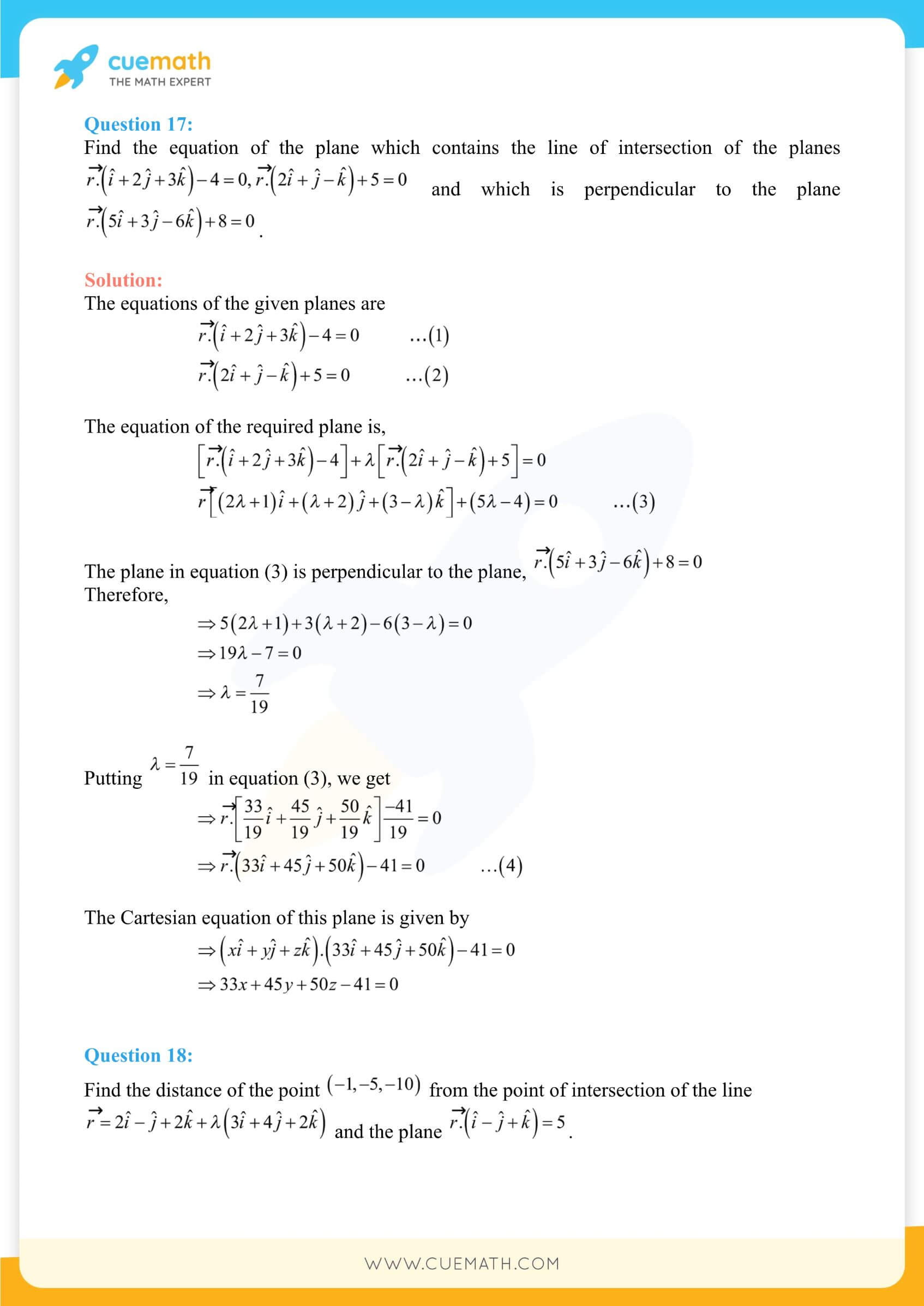 NCERT Solutions Class 12 Maths Chapter 11 50