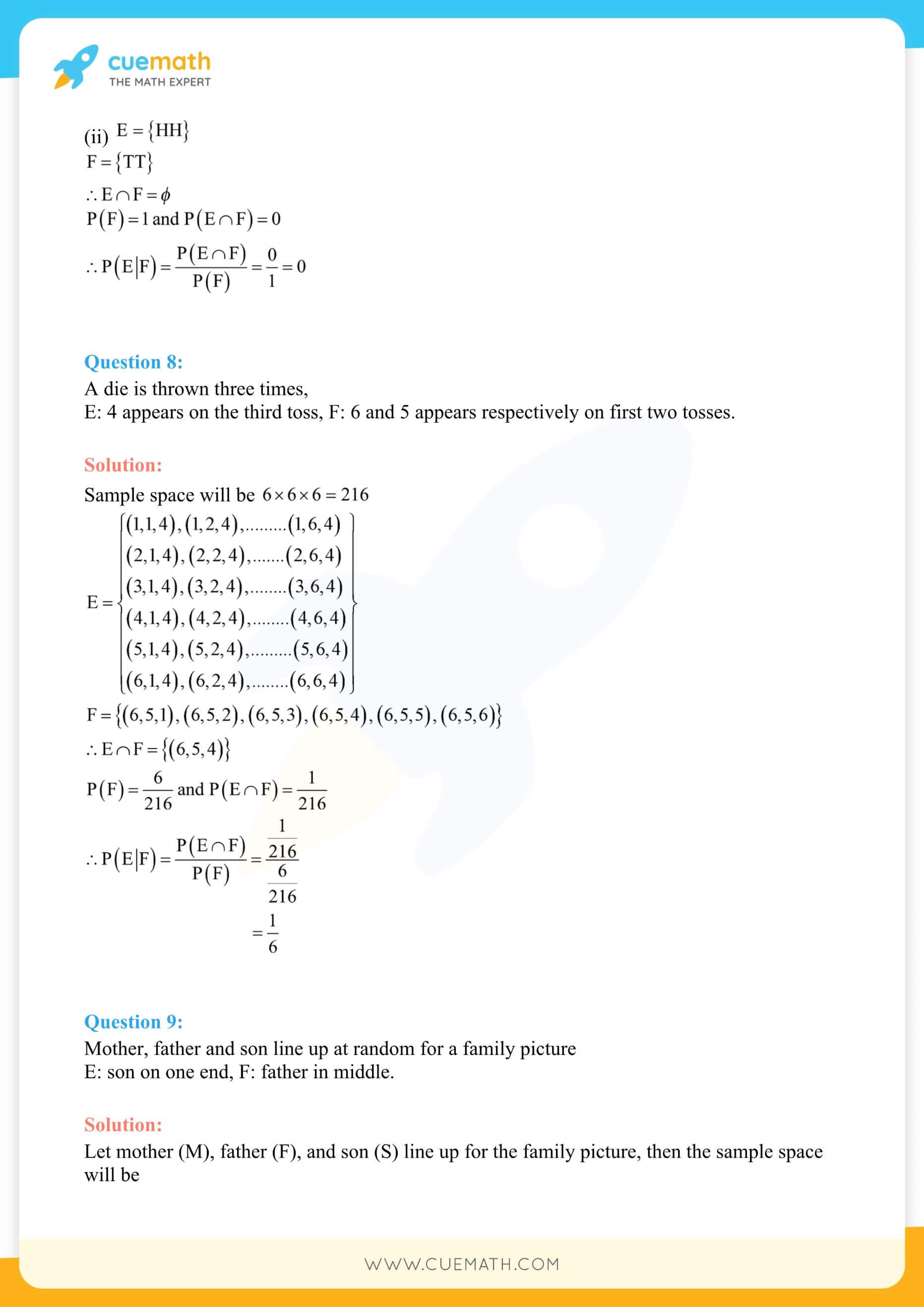 NCERT Solutions Class 12 Maths Chapter 13 Exercise 13.1 6