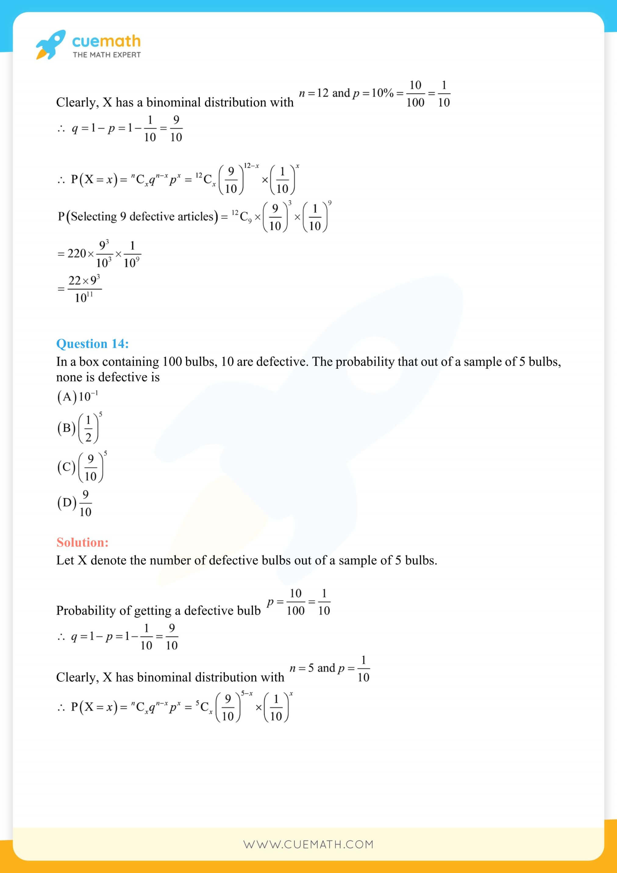 NCERT Solutions Class 12 Maths Chapter 13 Exercise 13.5 71