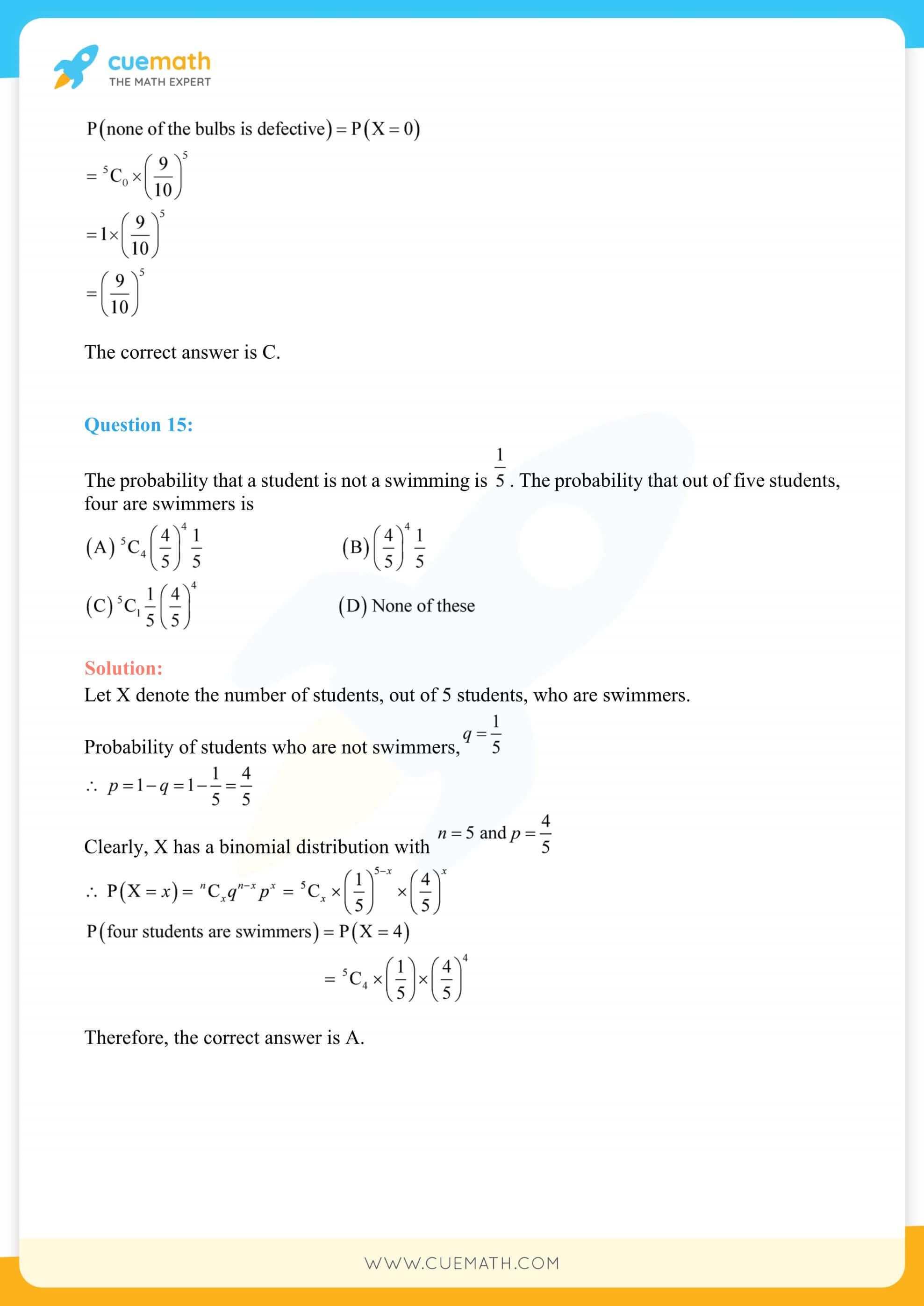 NCERT Solutions Class 12 Maths Chapter 13 72