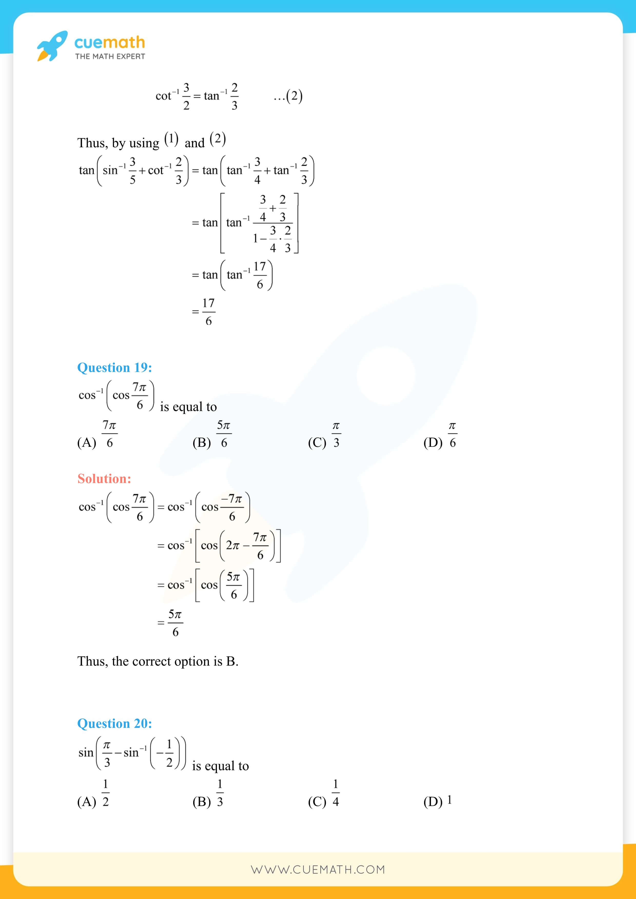 NCERT Solutions Class 12 Maths Chapter 2 22