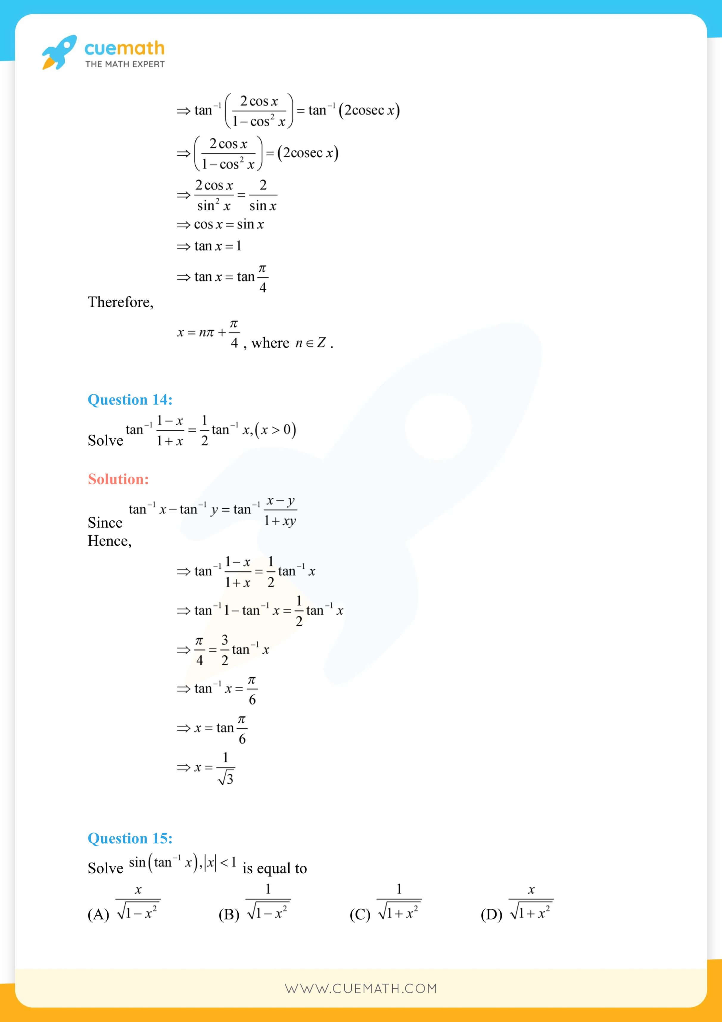 NCERT Solutions Class 12 Maths Chapter 2 36