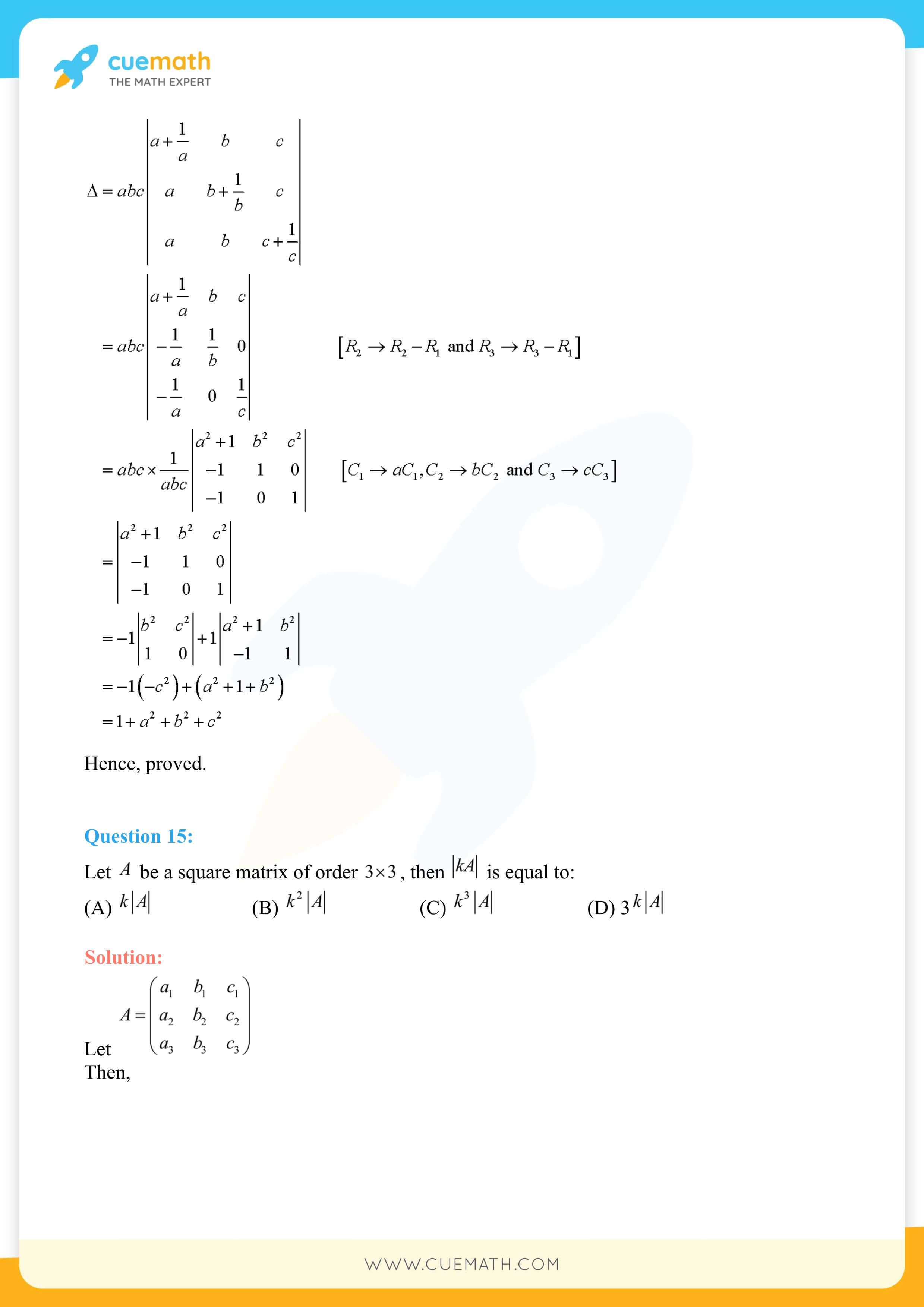 NCERT Solutions Class 12 Maths Chapter 4 22