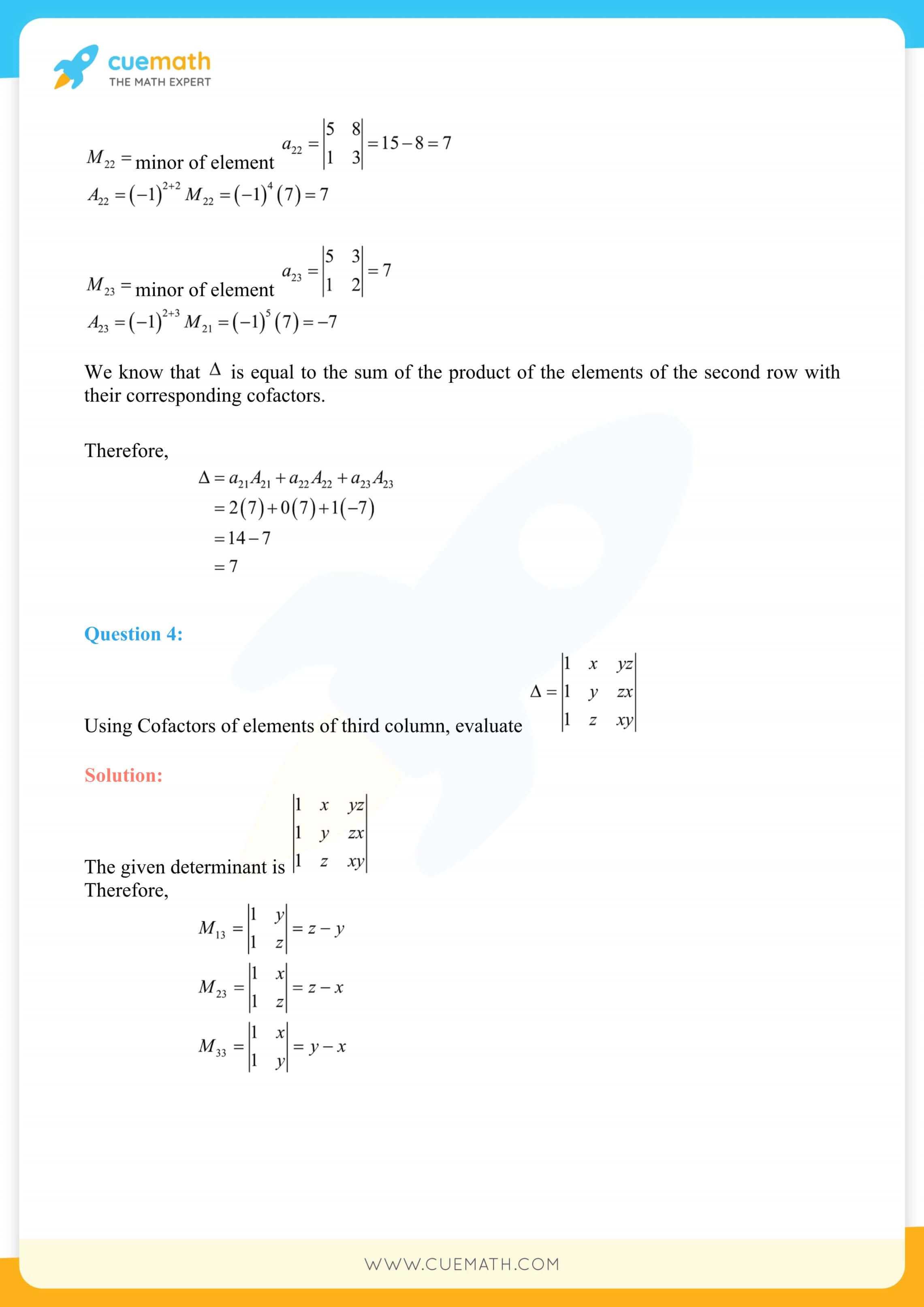 NCERT Solutions Class 12 Maths Chapter 4 34