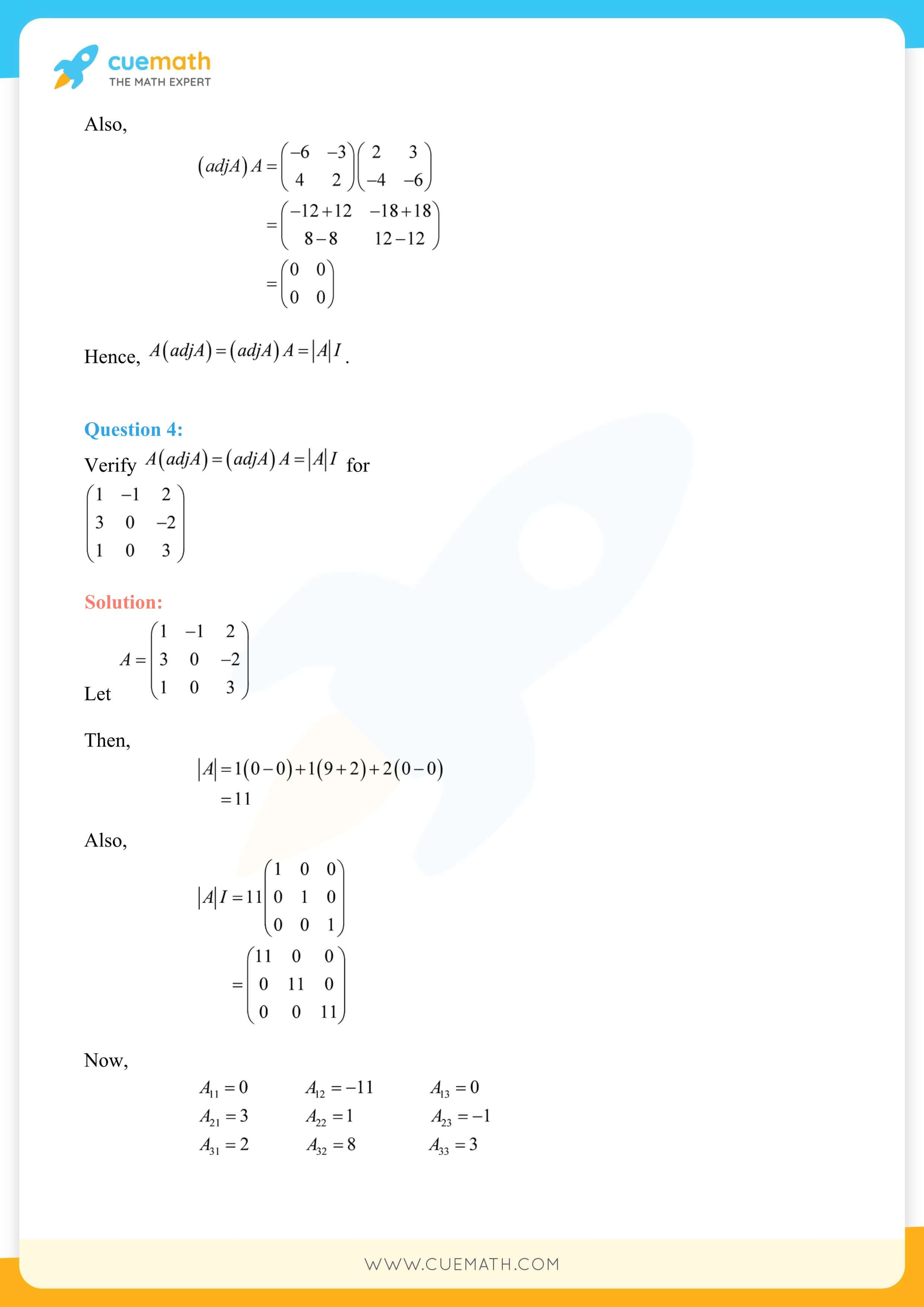 NCERT Solutions Class 12 Maths Chapter 4 38