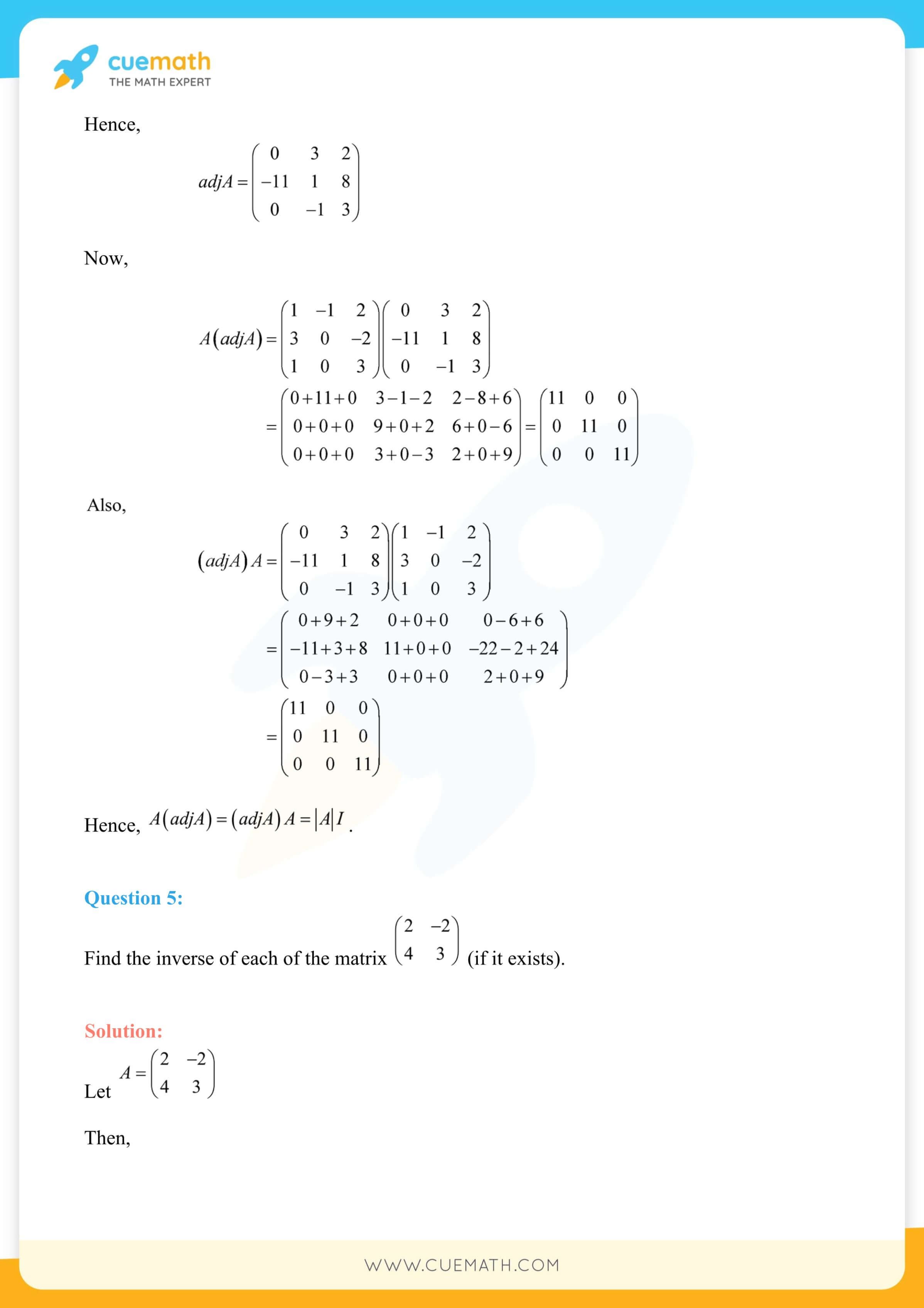 NCERT Solutions Class 12 Maths Chapter 4 39