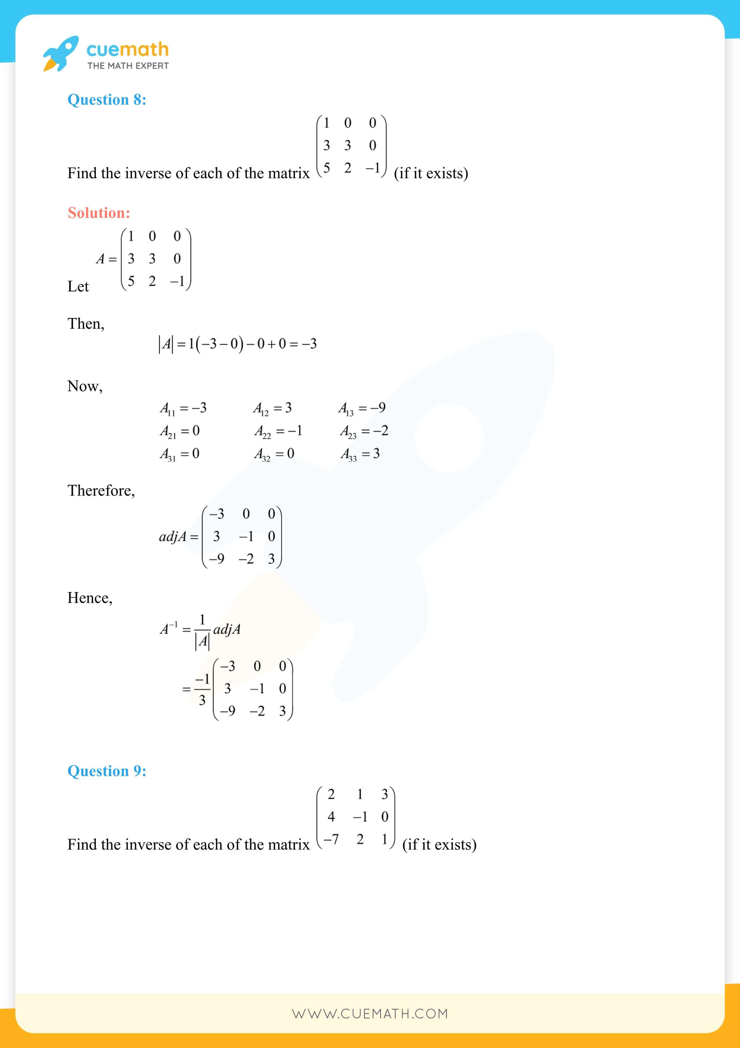 NCERT Solutions Class 12 Maths Chapter 4 42