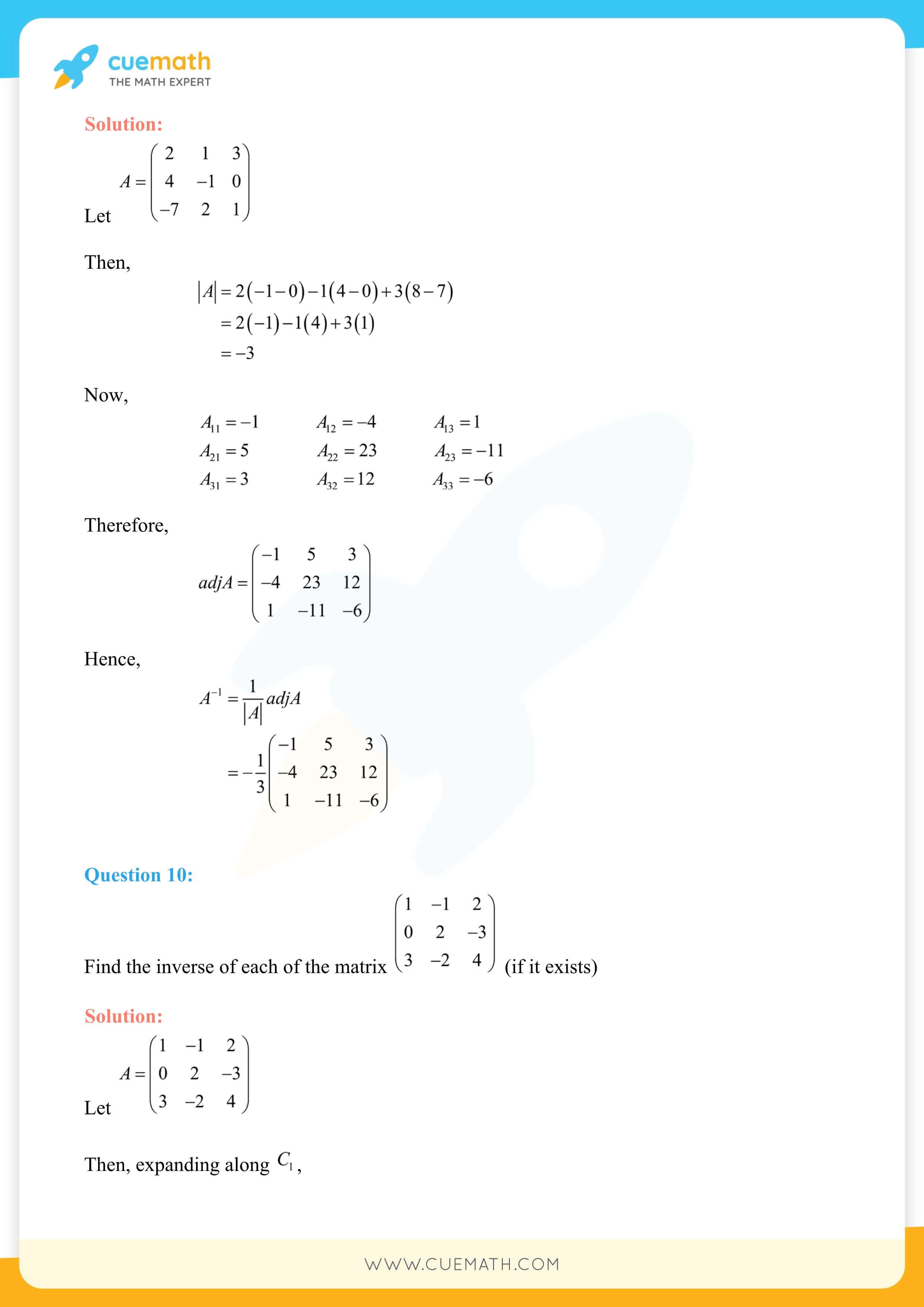 NCERT Solutions Class 12 Maths Chapter 4 43
