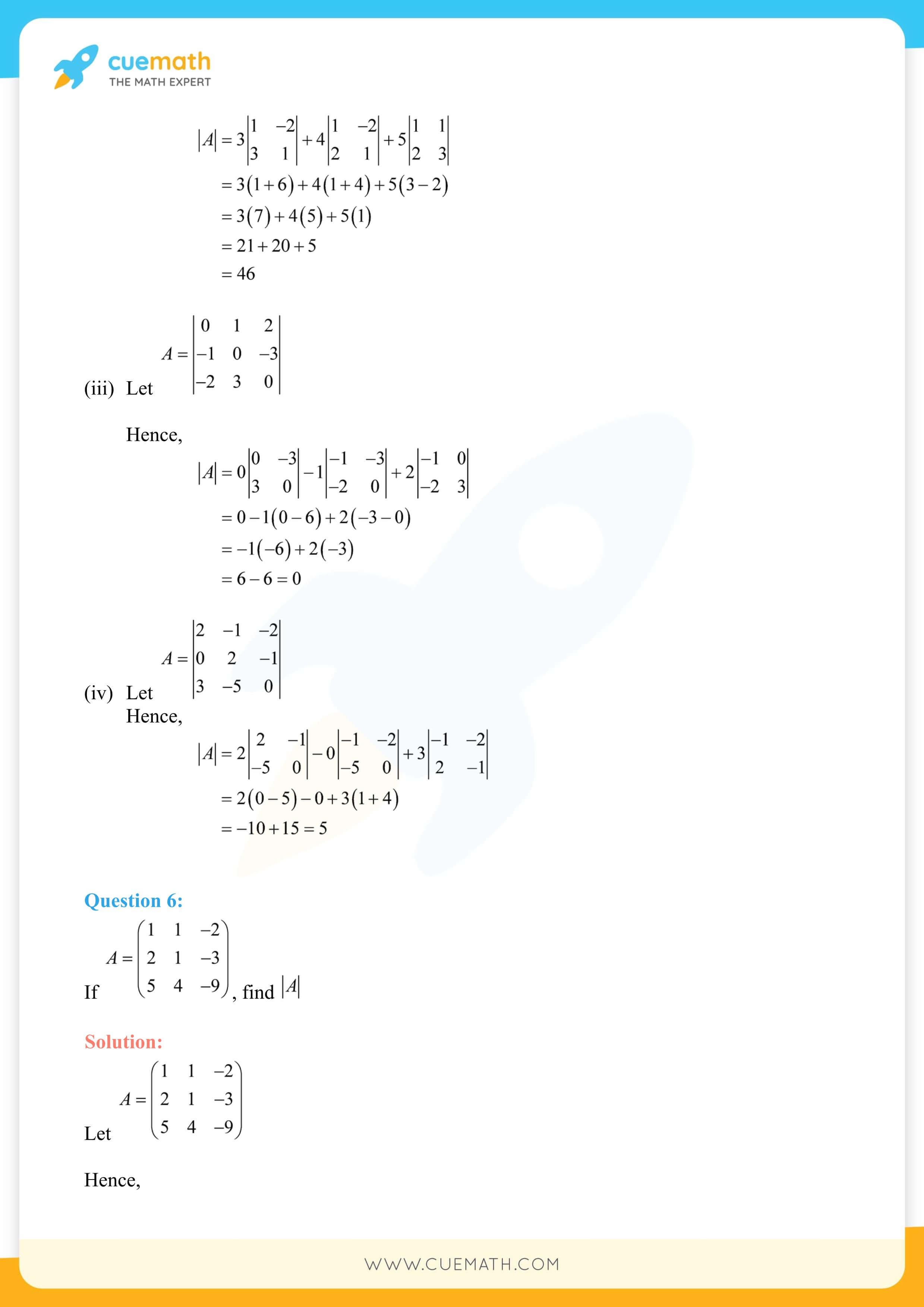 NCERT Solutions Class 12 Maths Chapter 4 Exercise 4.1 5
