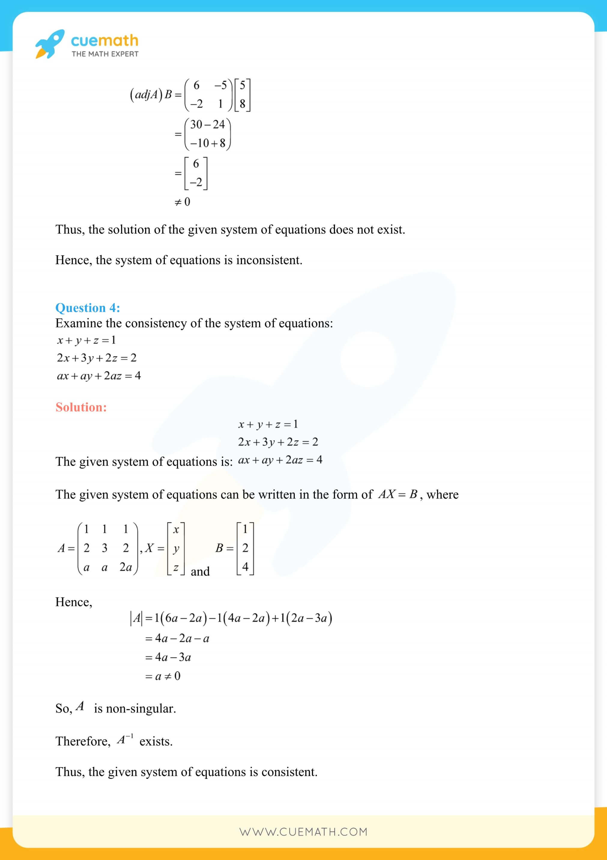 NCERT Solutions Class 12 Maths Chapter 4 Exercise 4.6 60