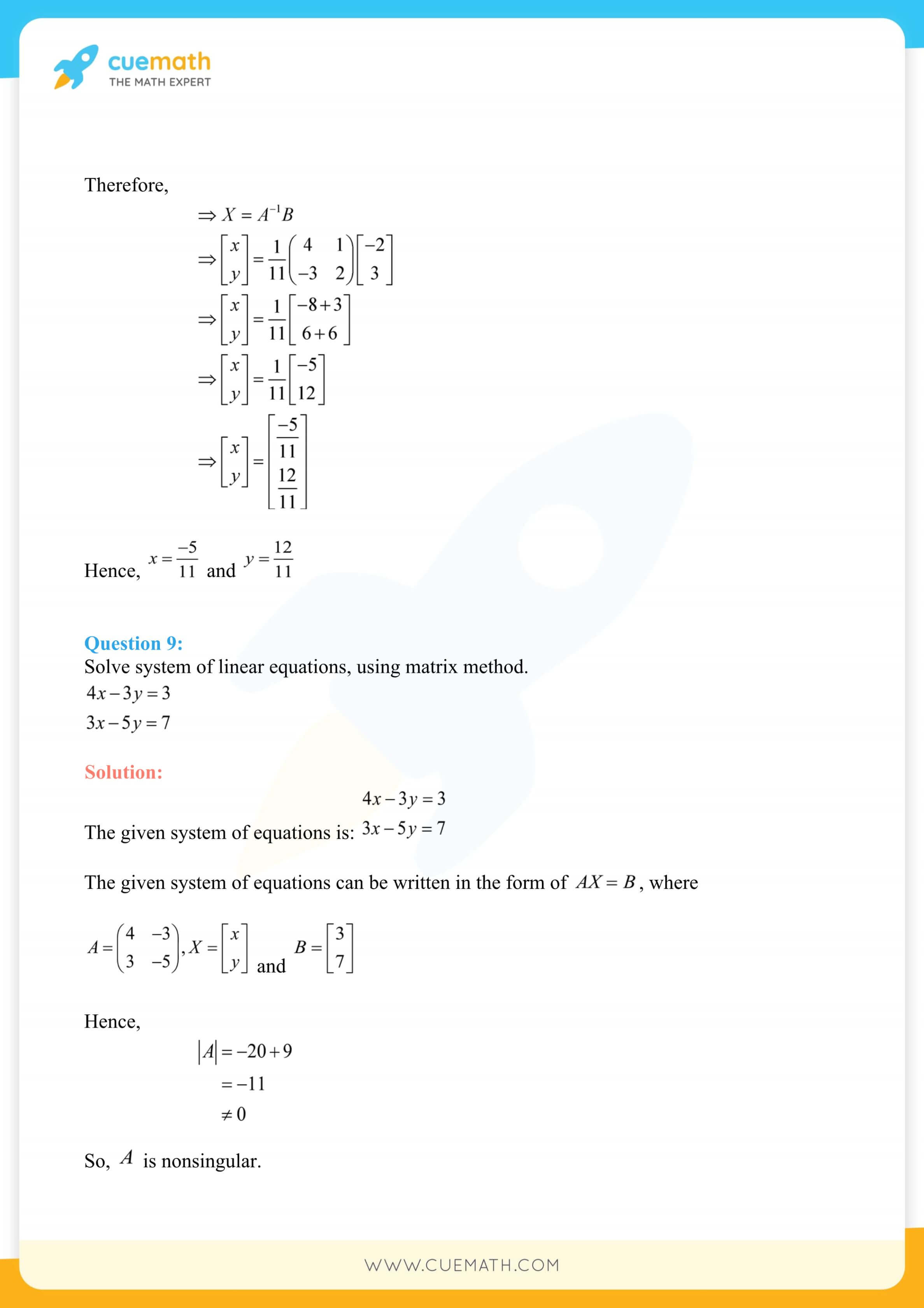 NCERT Solutions Class 12 Maths Chapter 4 Exercise 4.6 65