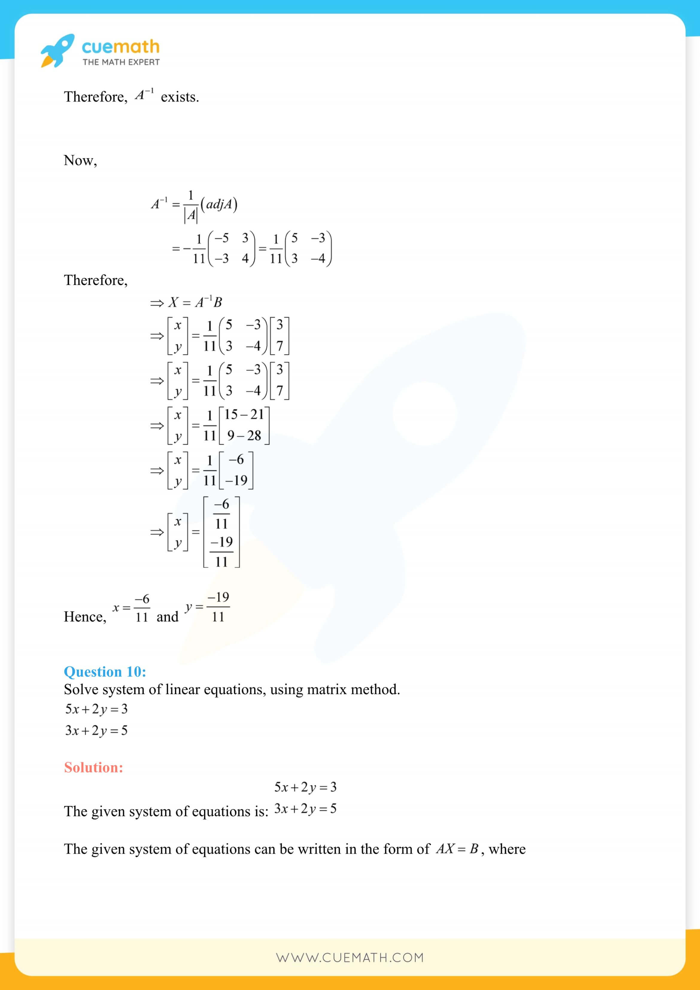 NCERT Solutions Class 12 Maths Chapter 4 Exercise 4.6 66