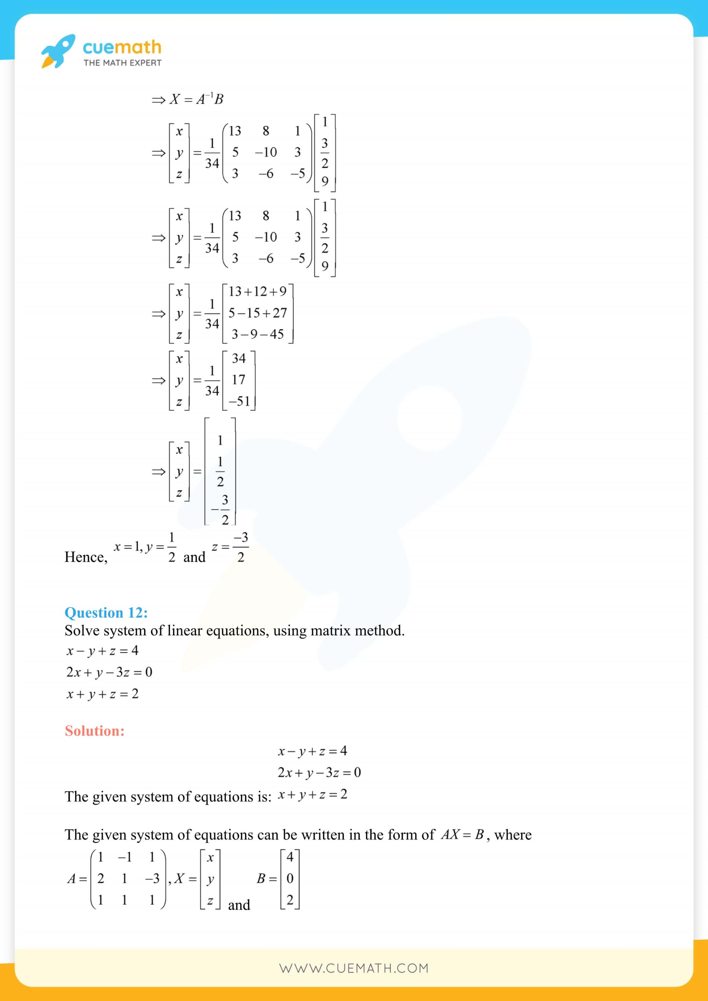 NCERT Solutions Class 12 Maths Chapter 4 Exercise 4.6 69