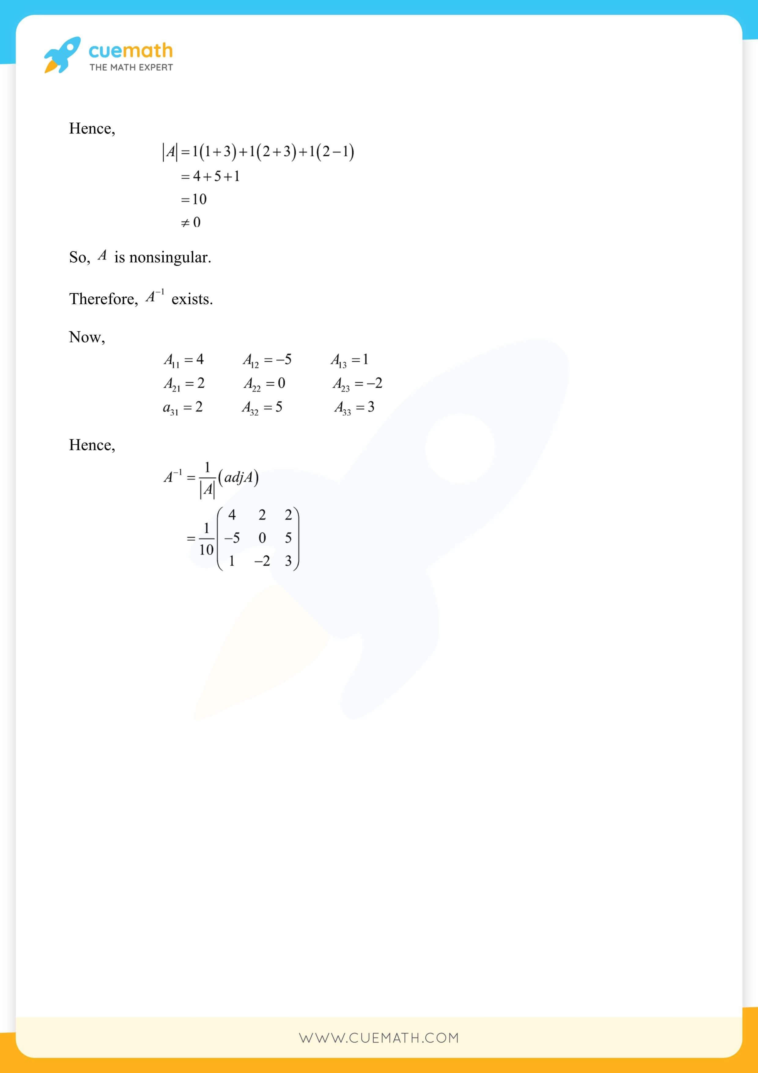 NCERT Solutions Class 12 Maths Chapter 4 70