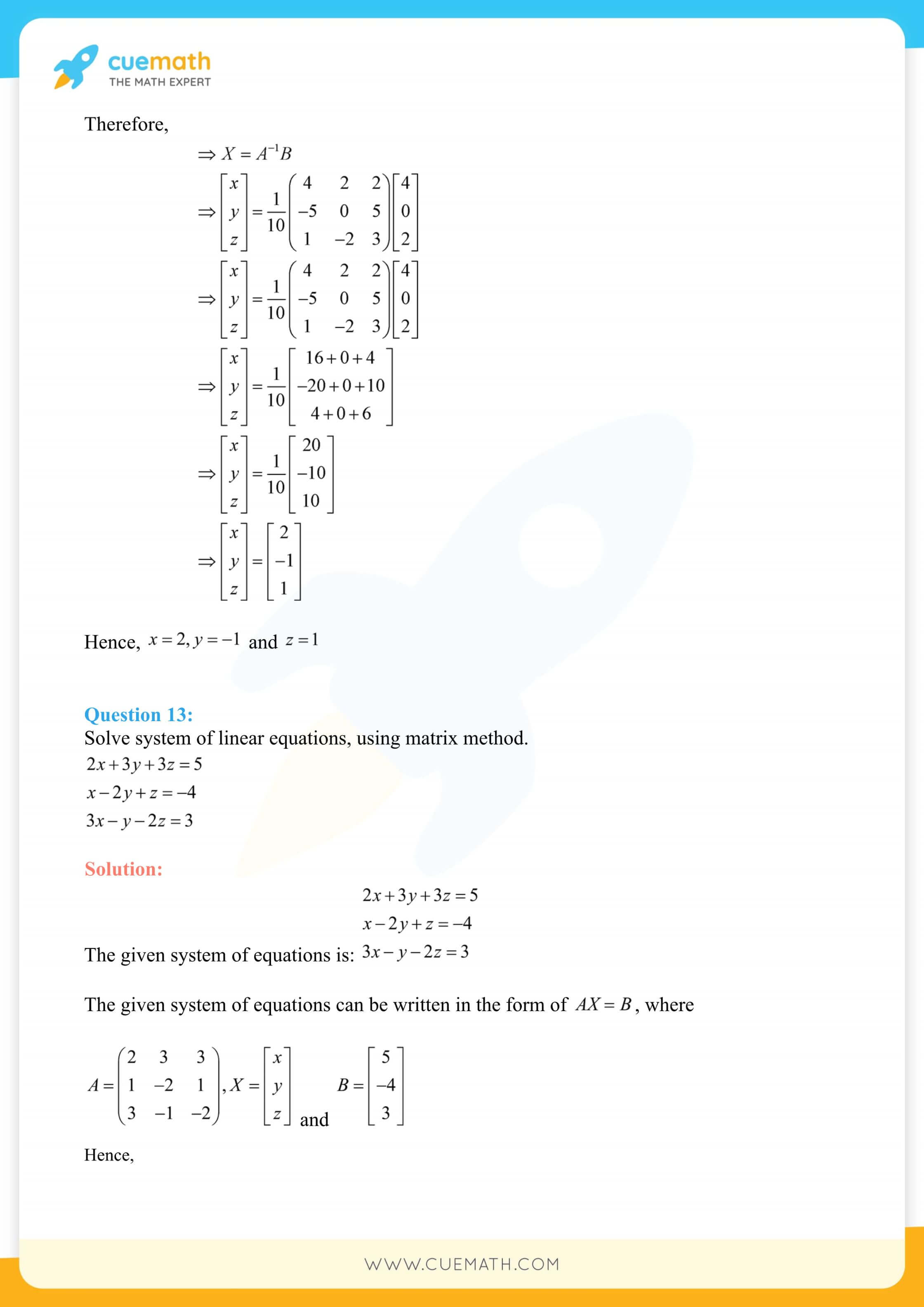 NCERT Solutions Class 12 Maths Chapter 4 Exercise 4.6 71