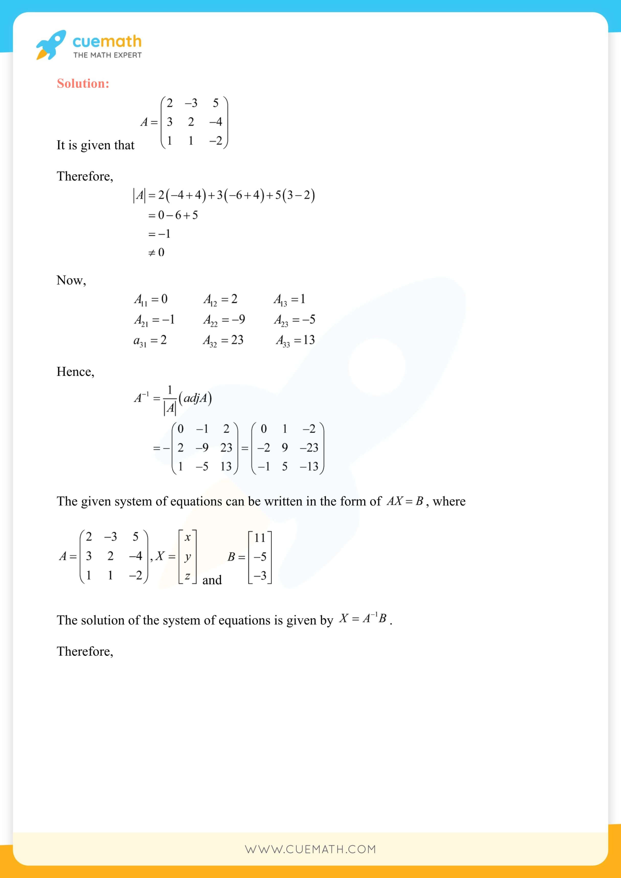 NCERT Solutions Class 12 Maths Chapter 4 Exercise 4.6 75