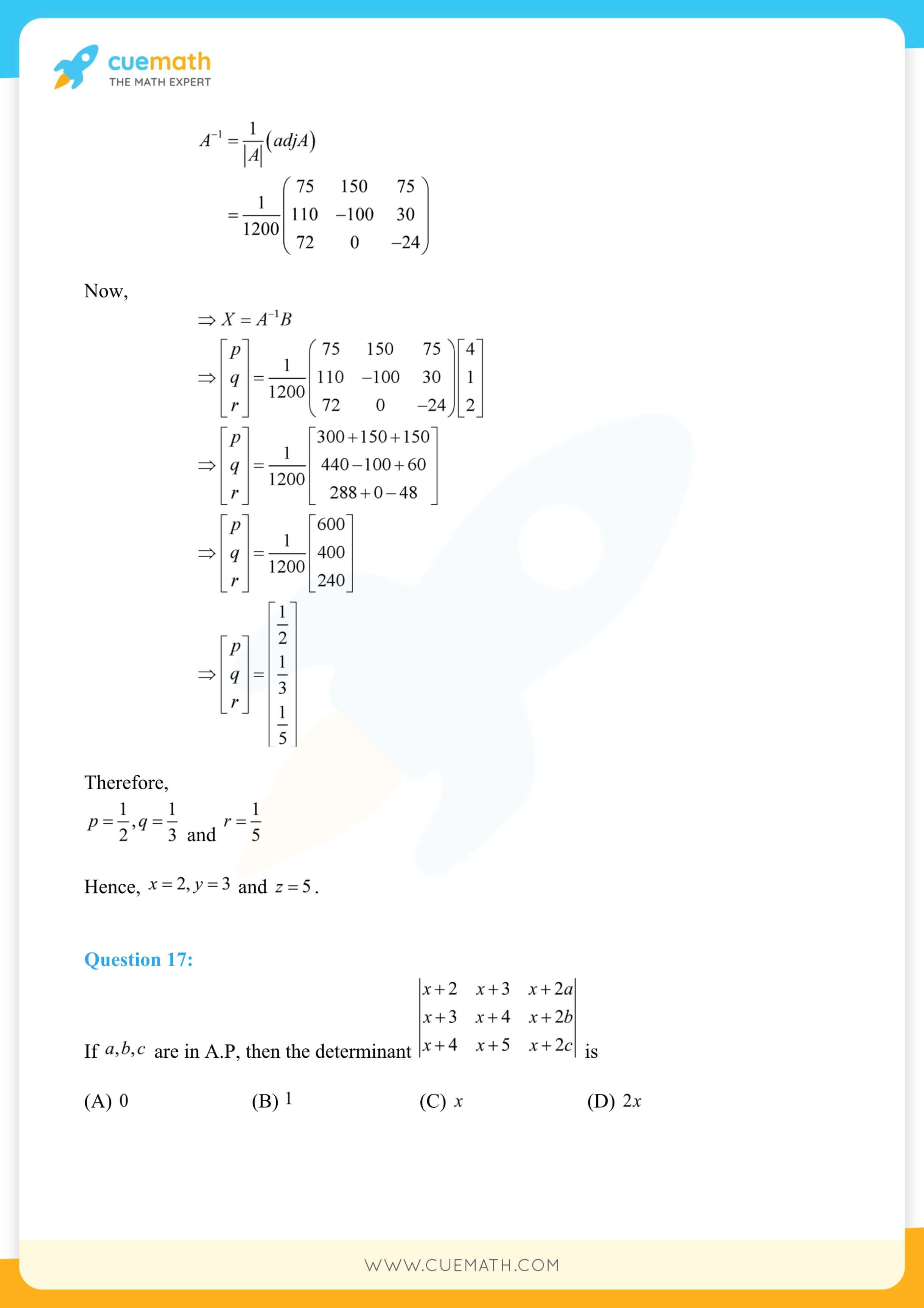 NCERT Solutions Class 12 Maths Chapter 4 Miscellaneous Exercise 96