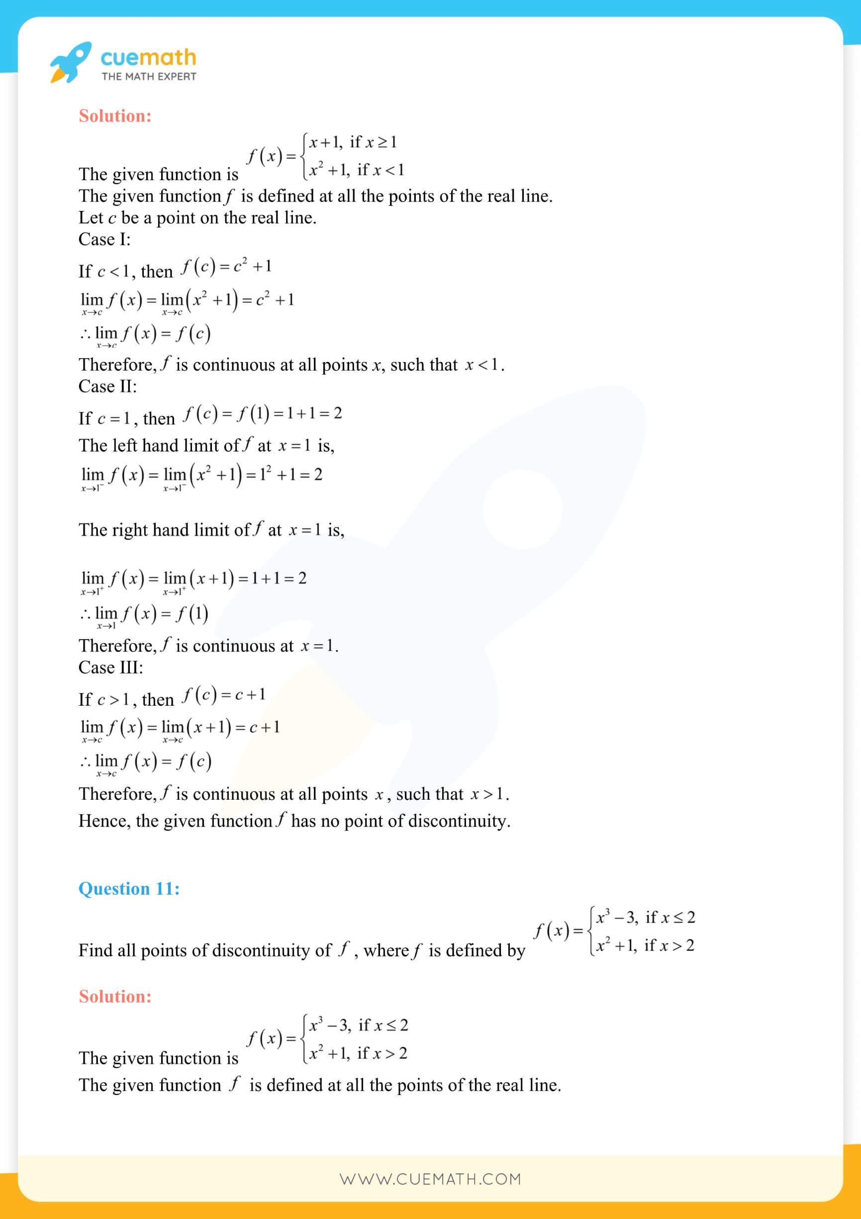 NCERT Solutions Class 12 Maths Chapter 5 Ex 5.1 10