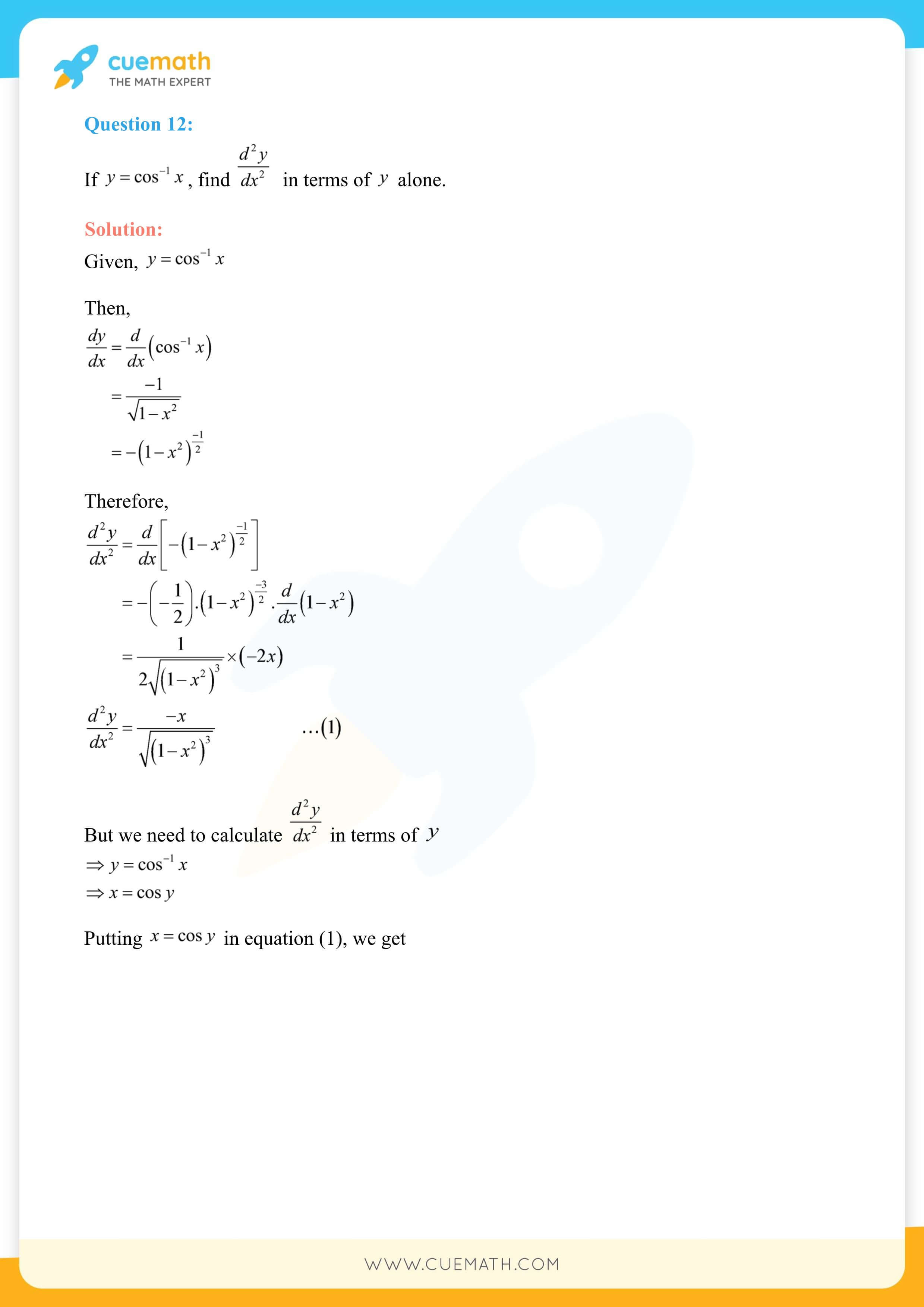 NCERT Solutions Class 12 Maths Chapter 5 Ex 5.7 102