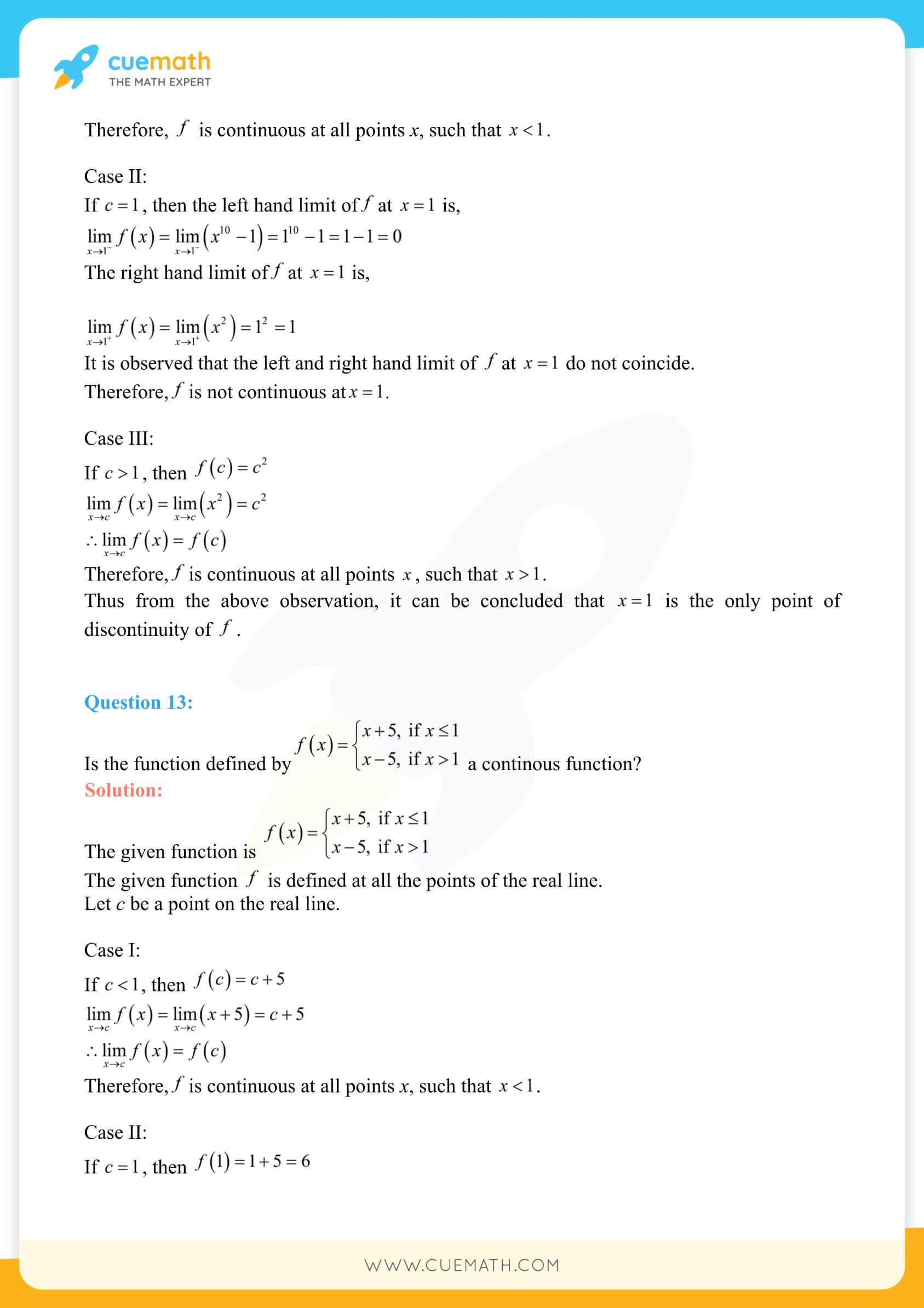 NCERT Solutions Class 12 Maths Chapter 5 Ex 5.1 12