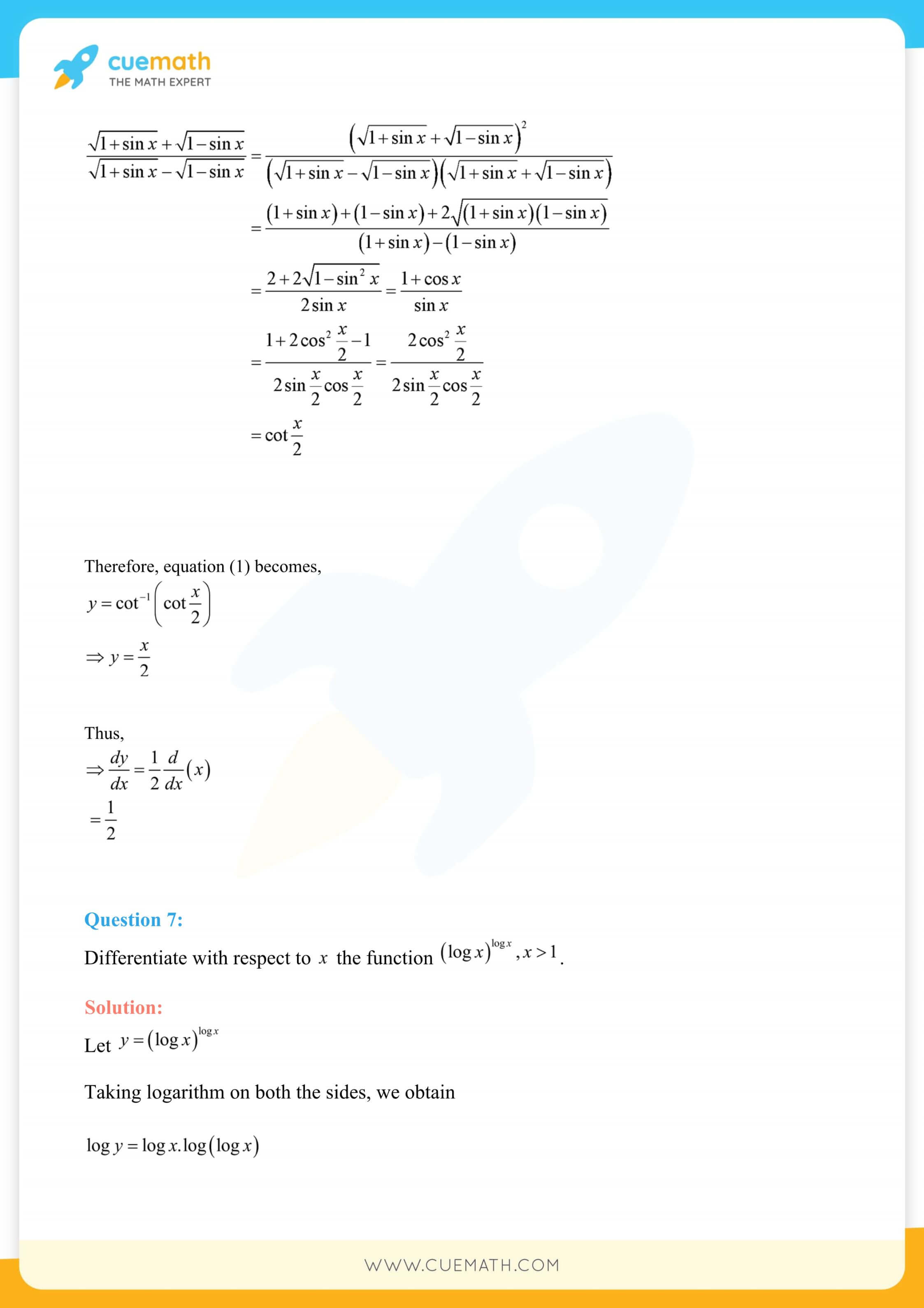 NCERT Solutions Class 12 Maths Chapter 5 Miscellaneous Exercise 120