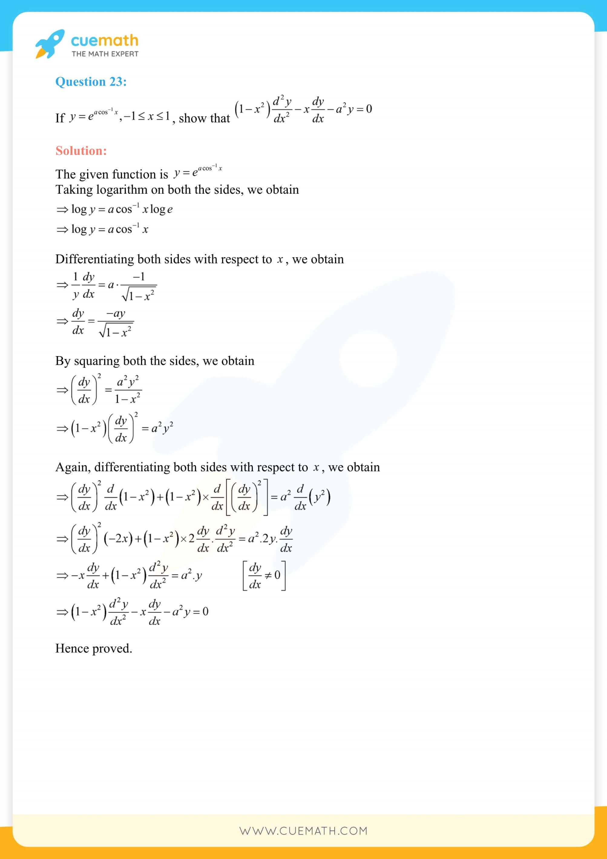 NCERT Solutions Class 12 Maths Chapter 5 Miscellaneous Exercise 134