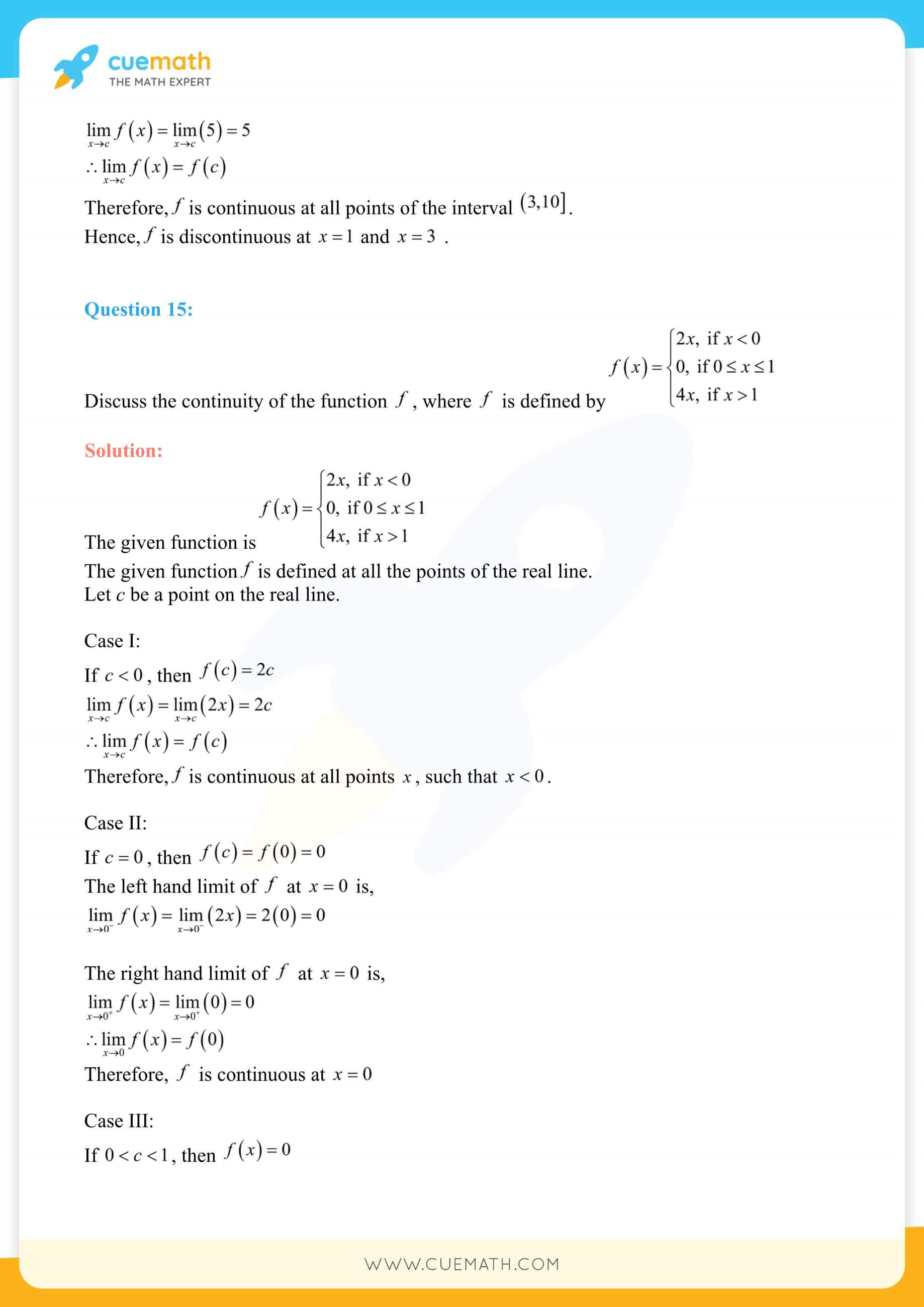 NCERT Solutions Class 12 Maths Chapter 5 Ex 5.1 15
