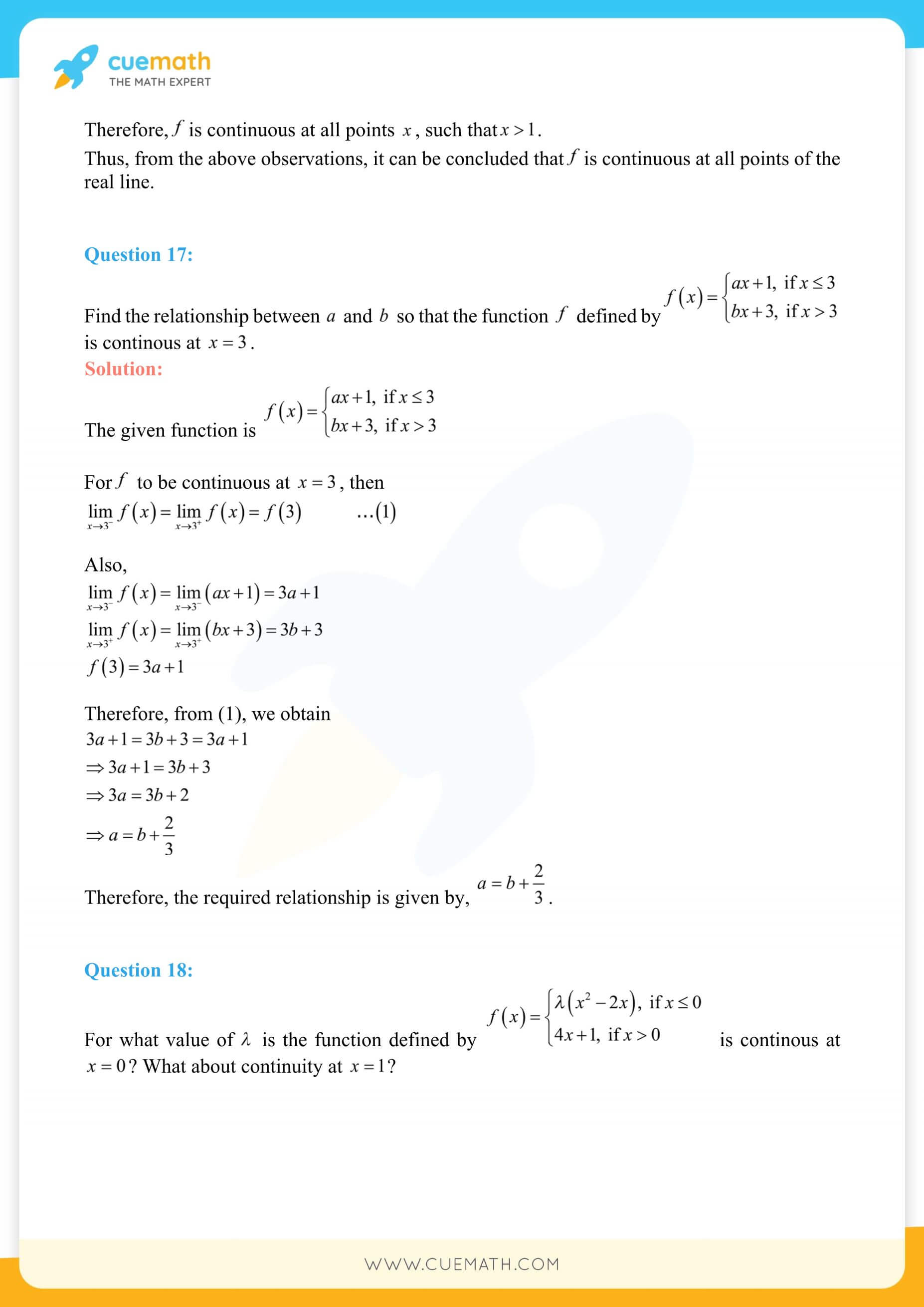 NCERT Solutions Class 12 Maths Chapter 5 Ex 5.1 18