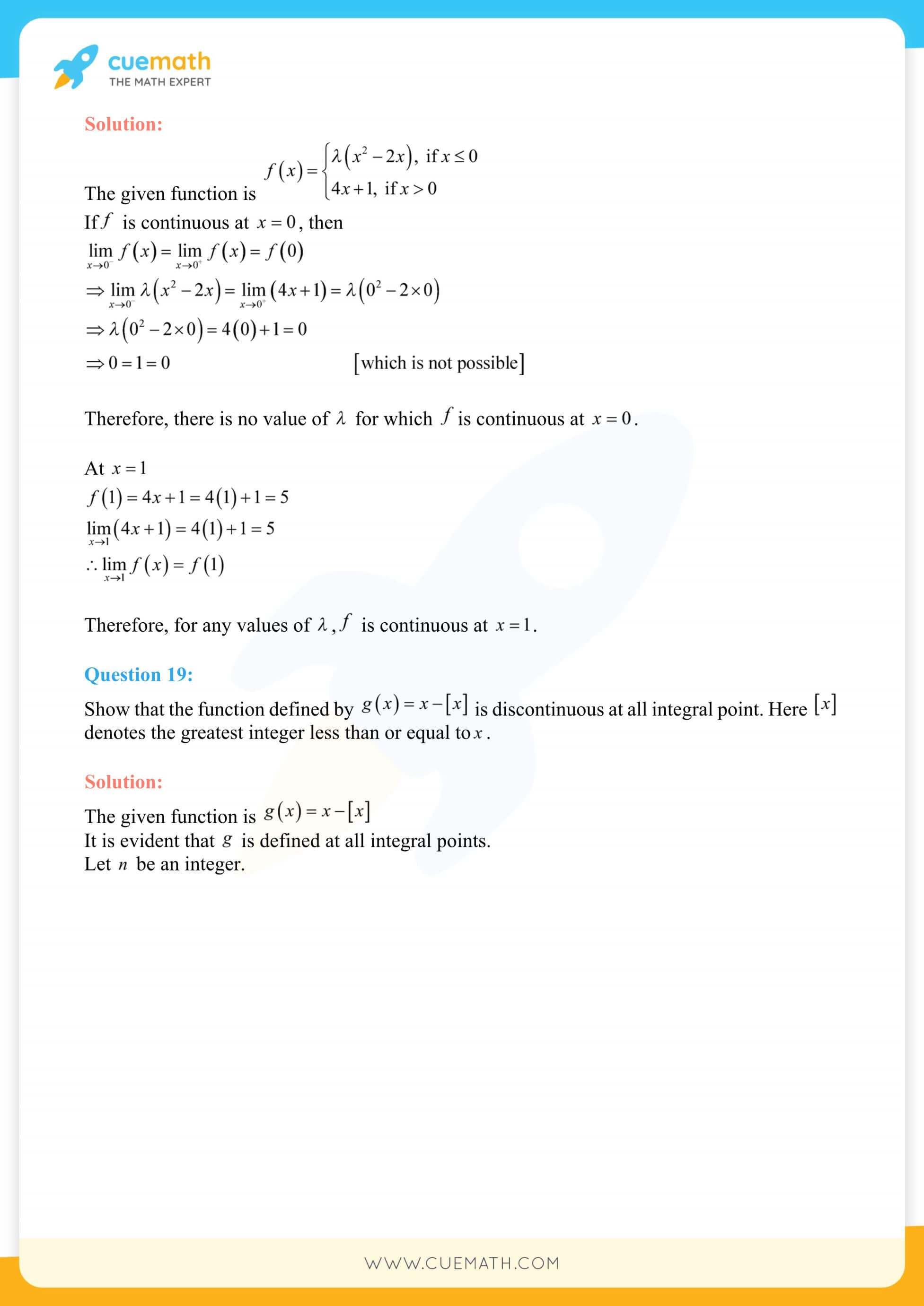 NCERT Solutions Class 12 Maths Chapter 5 Ex 5.1 19