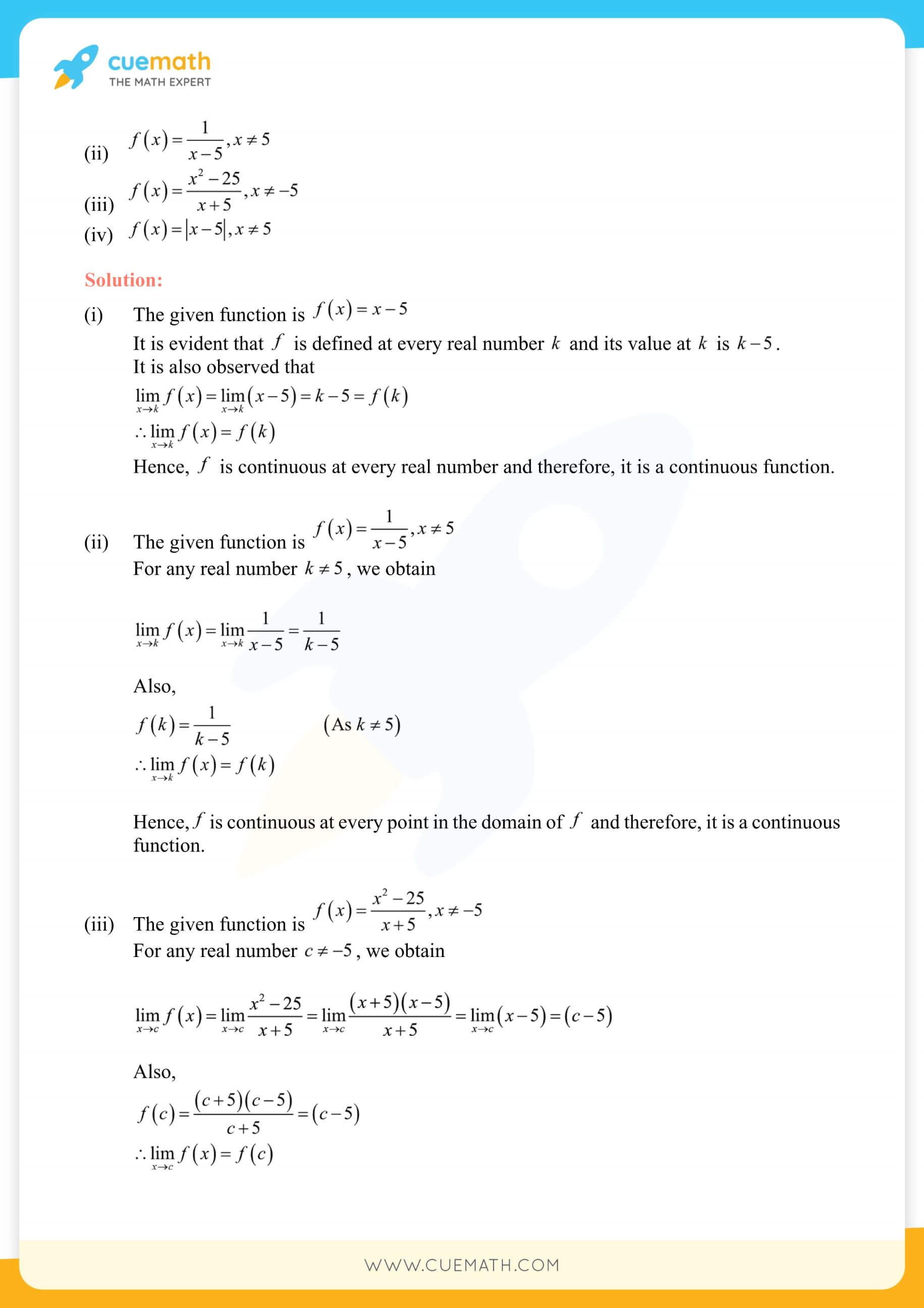 NCERT Solutions Class 12 Maths Chapter 5 Ex 5.1 2