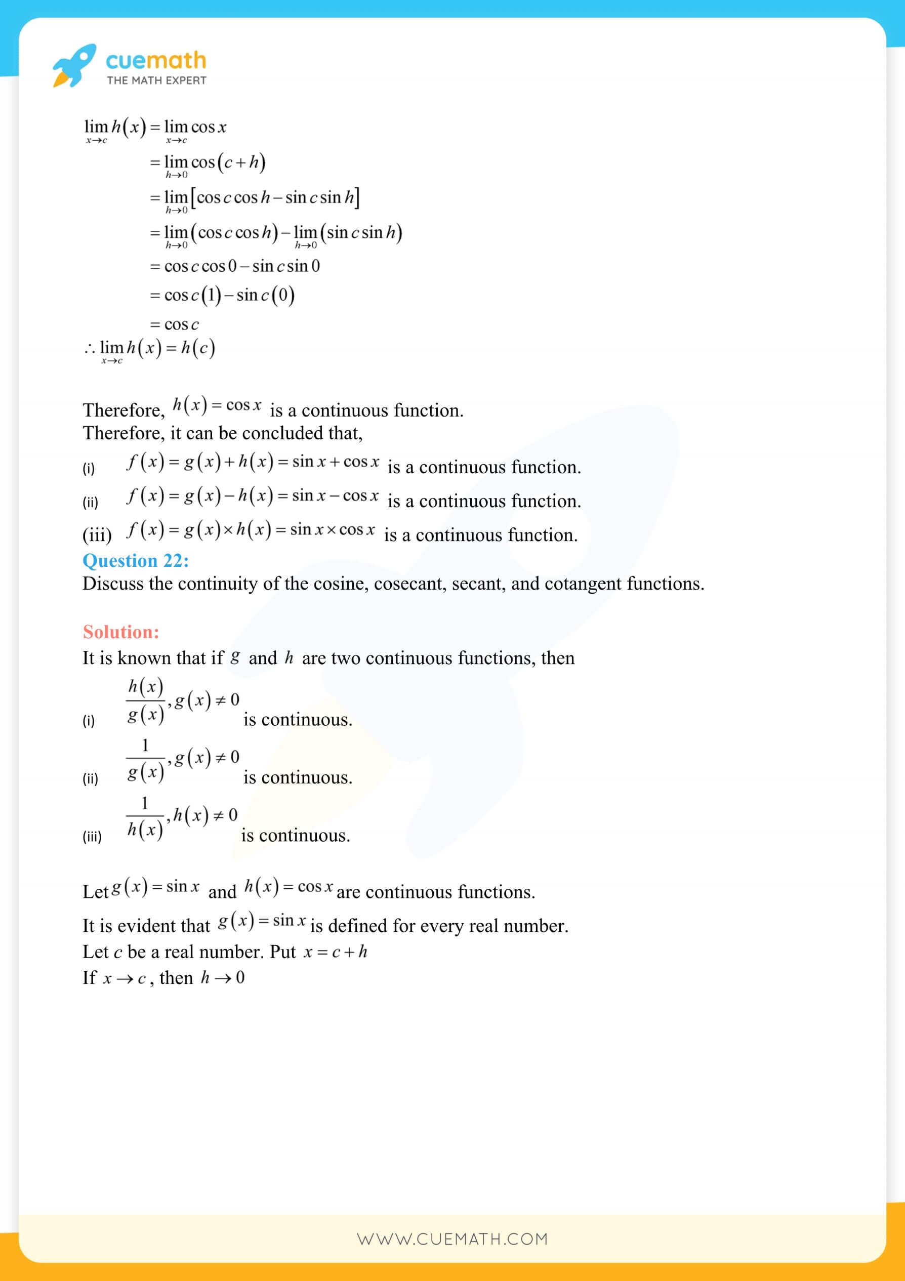 NCERT Solutions Class 12 Maths Chapter 5 Ex 5.1 22