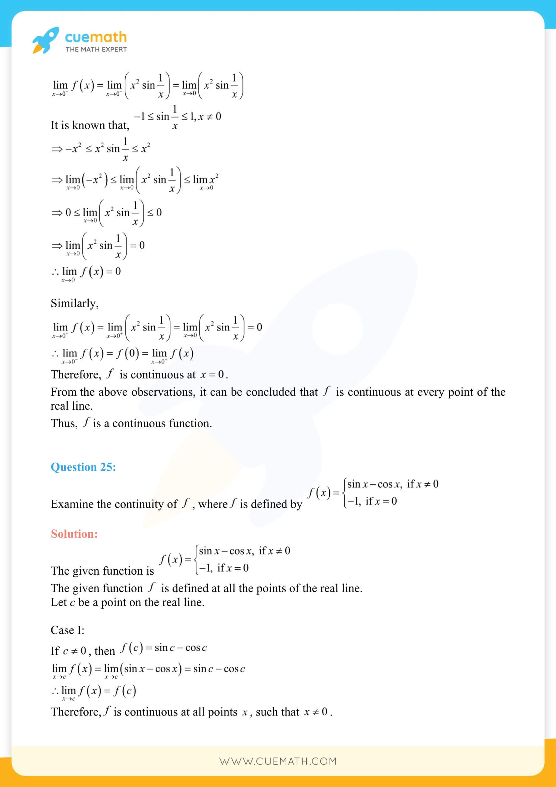 NCERT Solutions Class 12 Maths Chapter 5 Ex 5.1 26