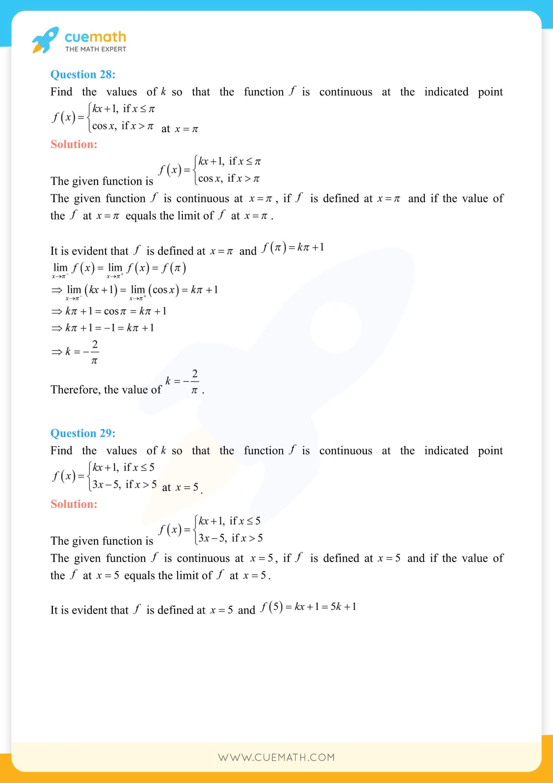 NCERT Solutions Class 12 Maths Chapter 5 Ex 5.1 29
