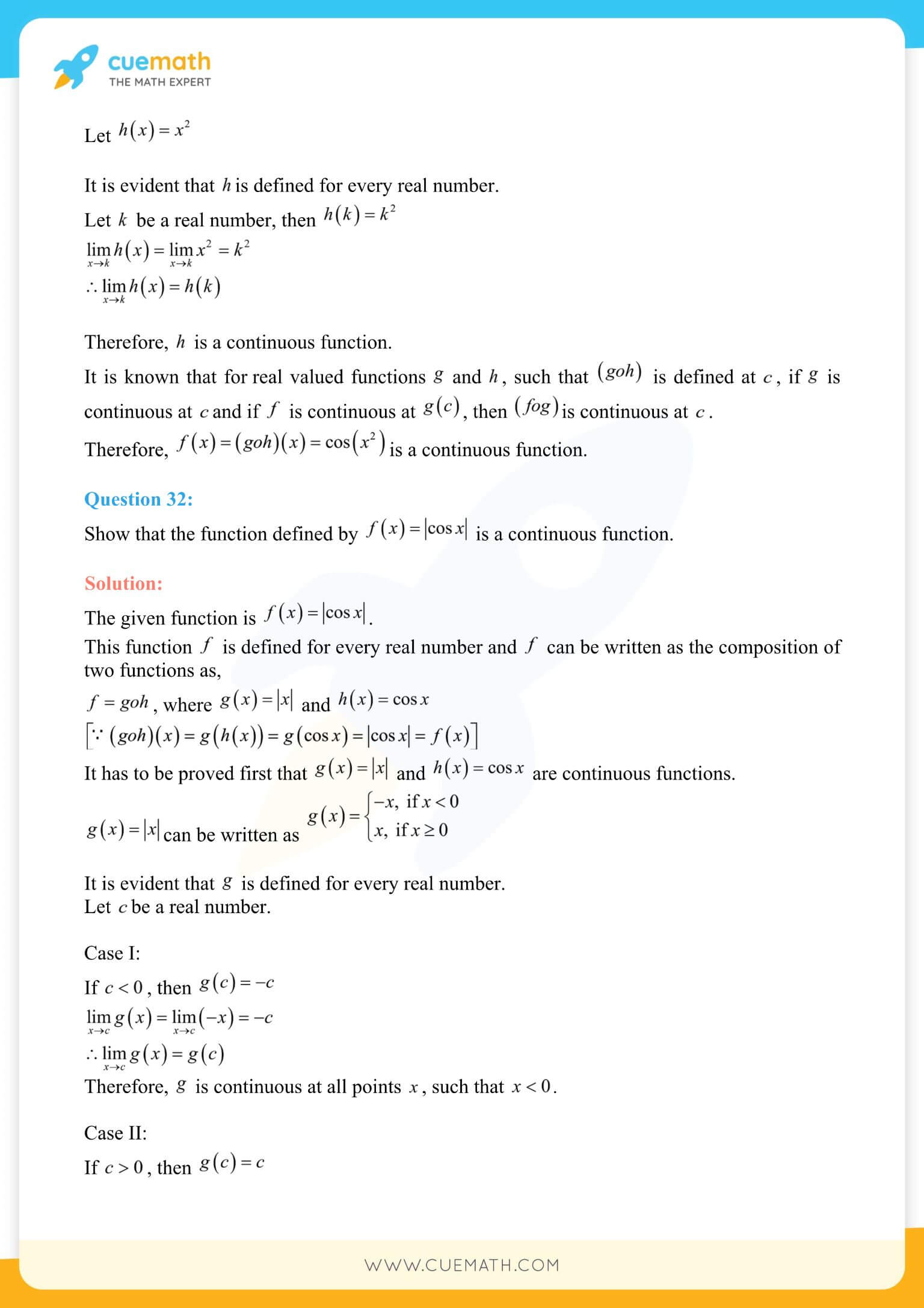 NCERT Solutions Class 12 Maths Chapter 5 Ex 5.1 32