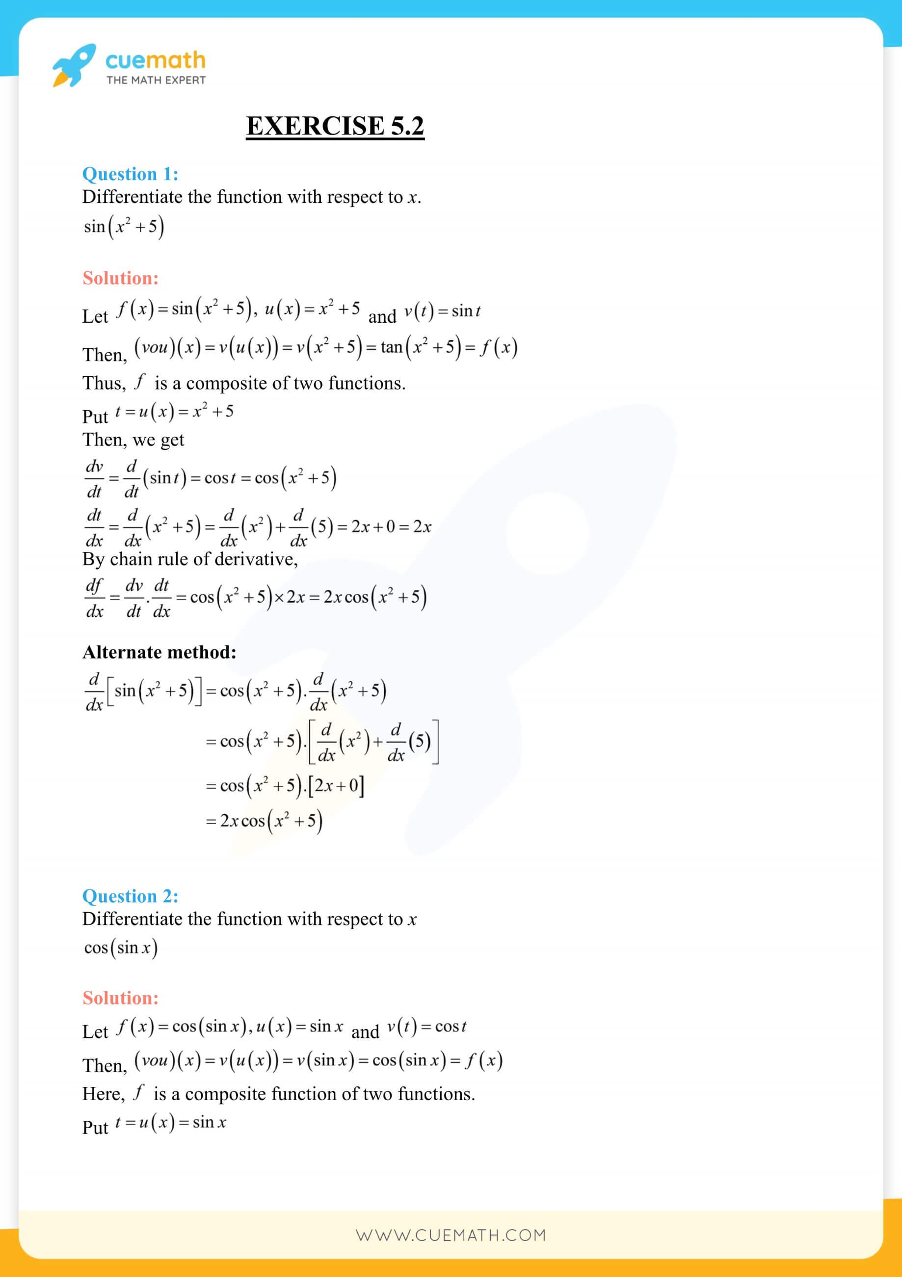 NCERT Solutions Class 12 Maths Chapter 5 Ex 5.2 38