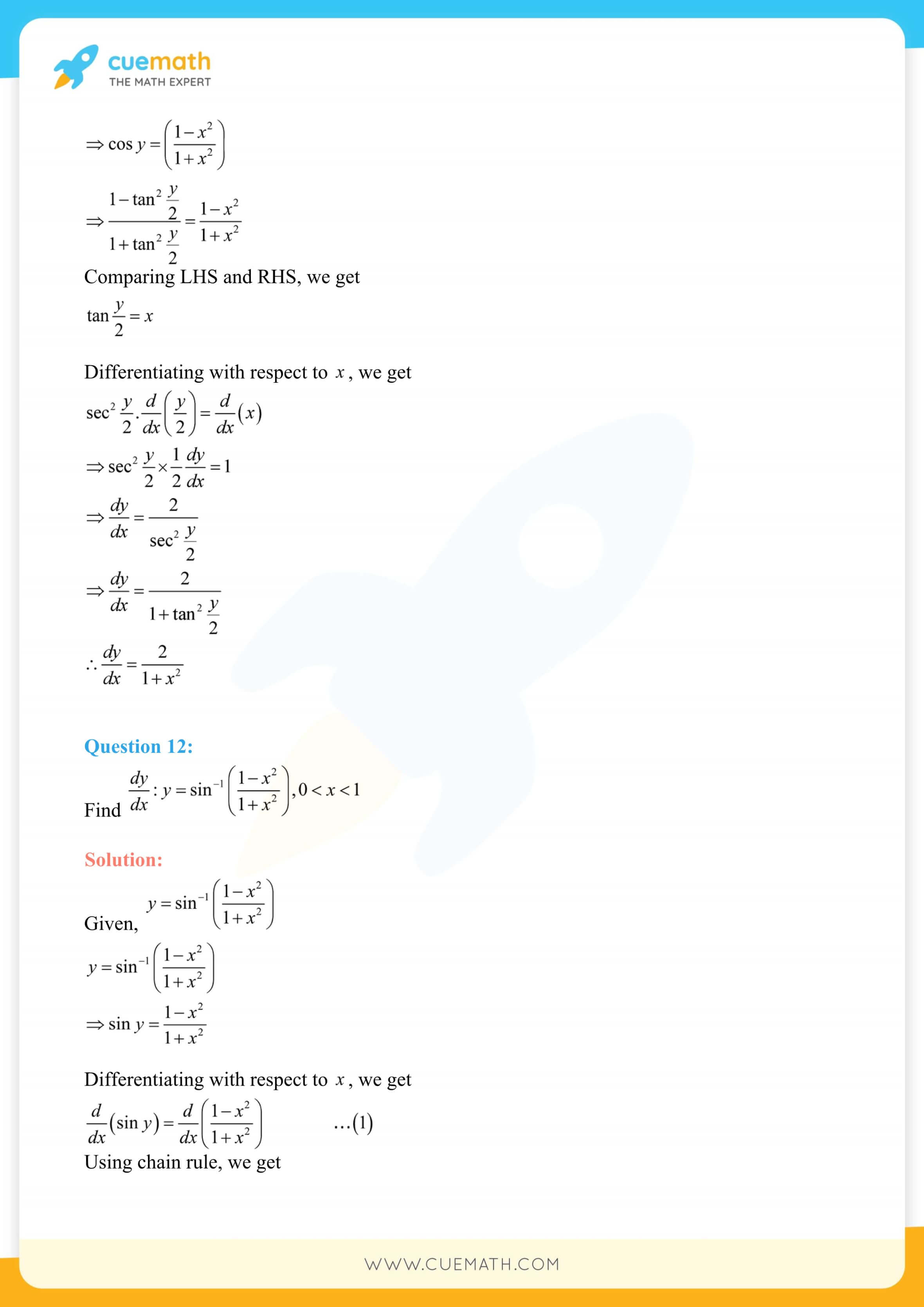 NCERT Solutions Class 12 Maths Chapter 5 Ex 5.3 55