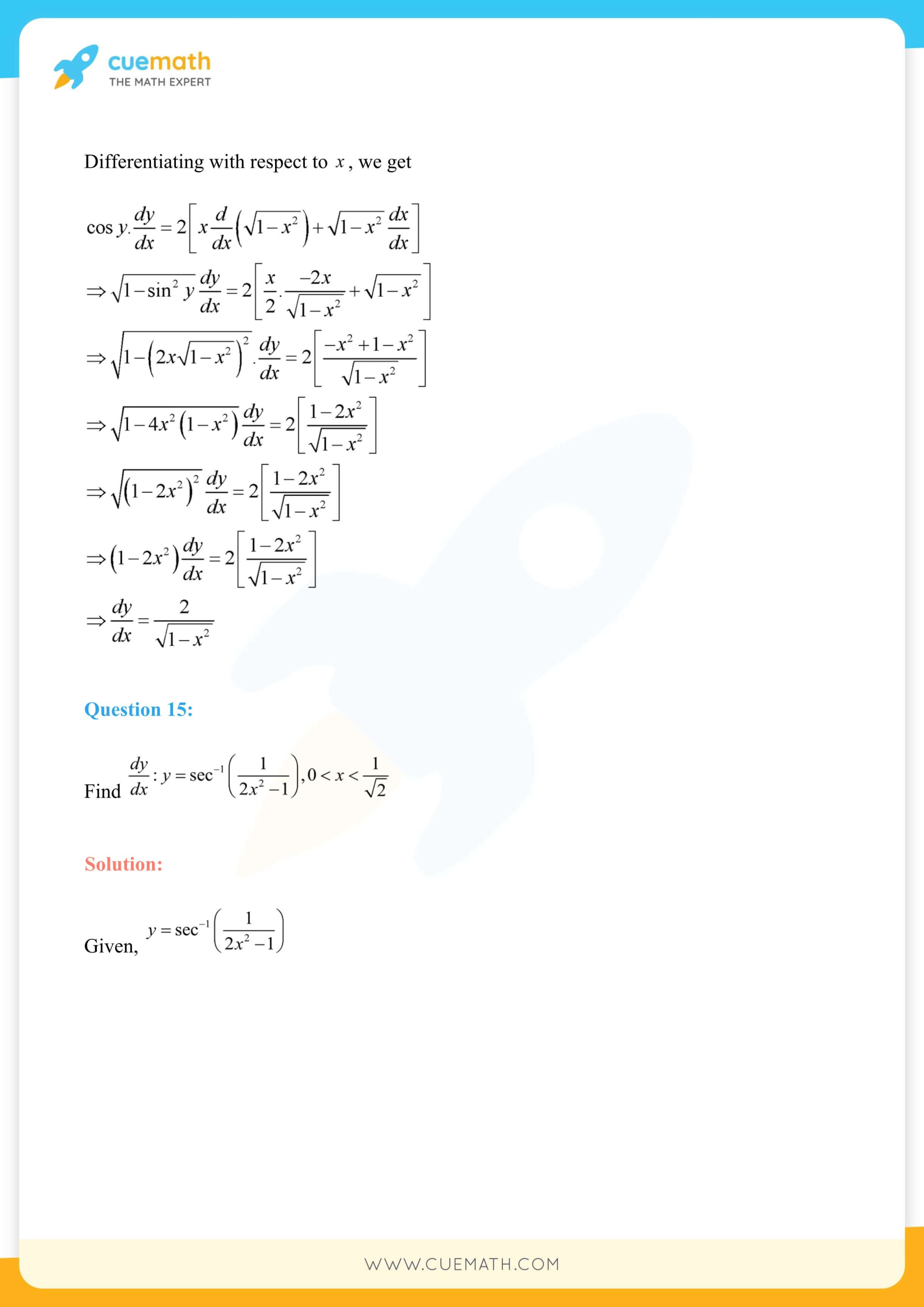 NCERT Solutions Class 12 Maths Chapter 5 Ex 5.3 58