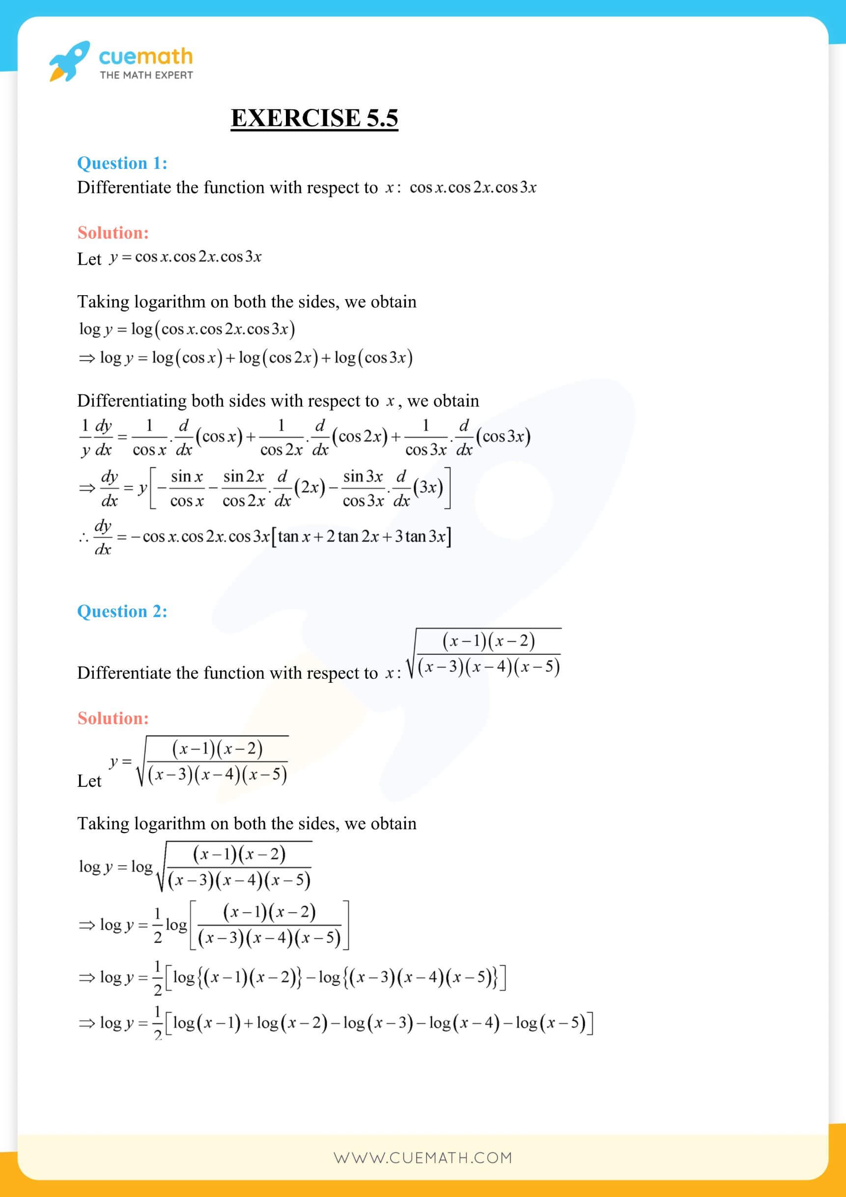 NCERT Solutions Class 12 Maths Chapter 5 65