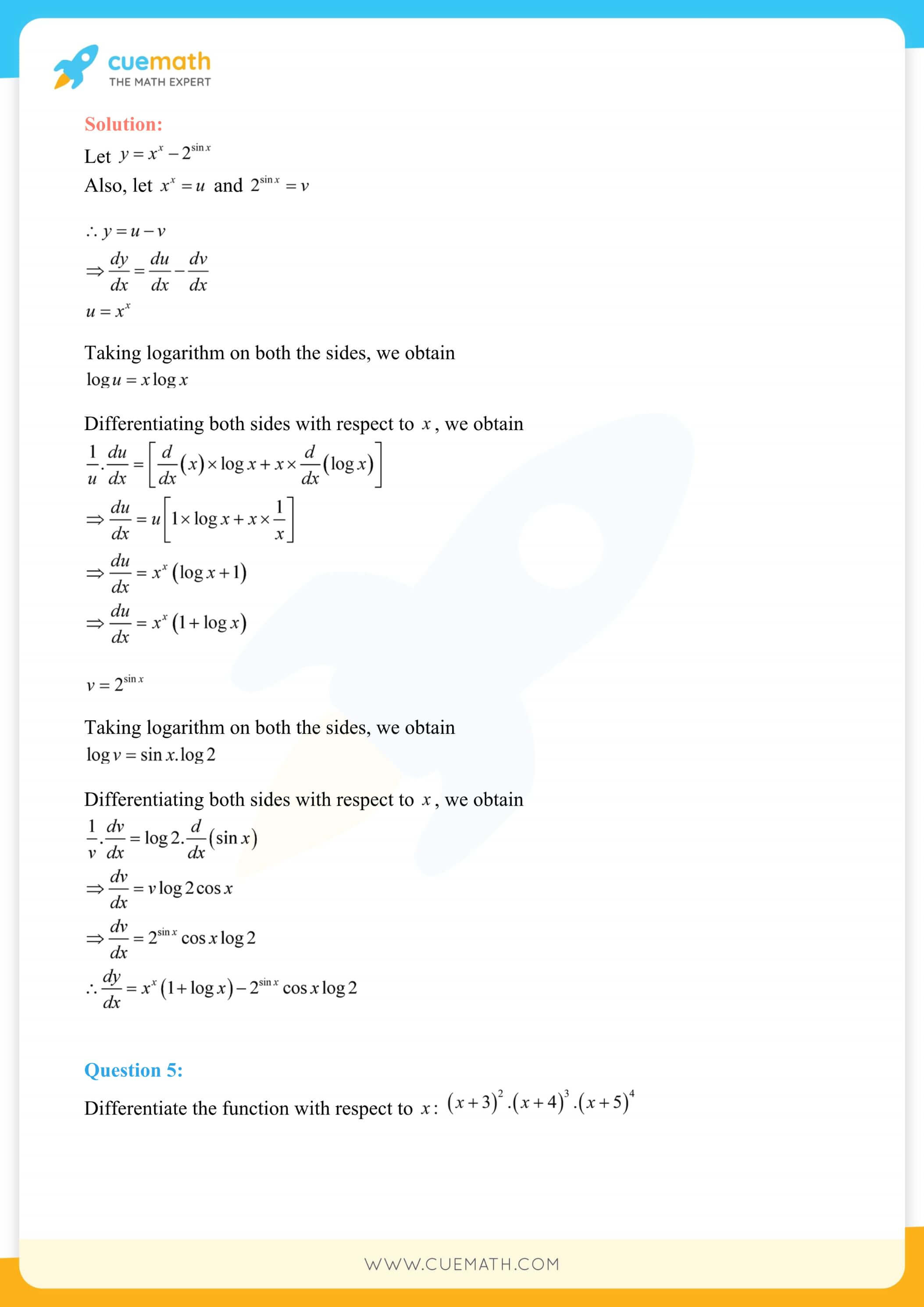 NCERT Solutions Class 12 Maths Chapter 5 Ex 5.5 67