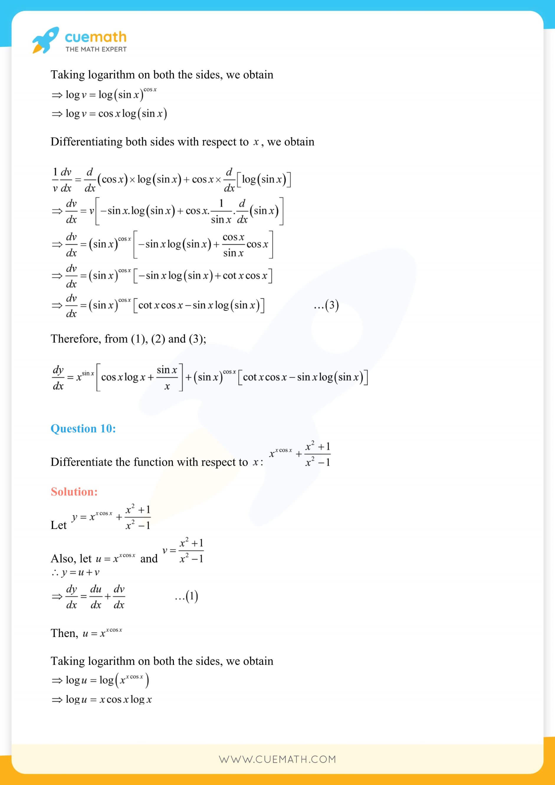 NCERT Solutions Class 12 Maths Chapter 5 Ex 5.5 74