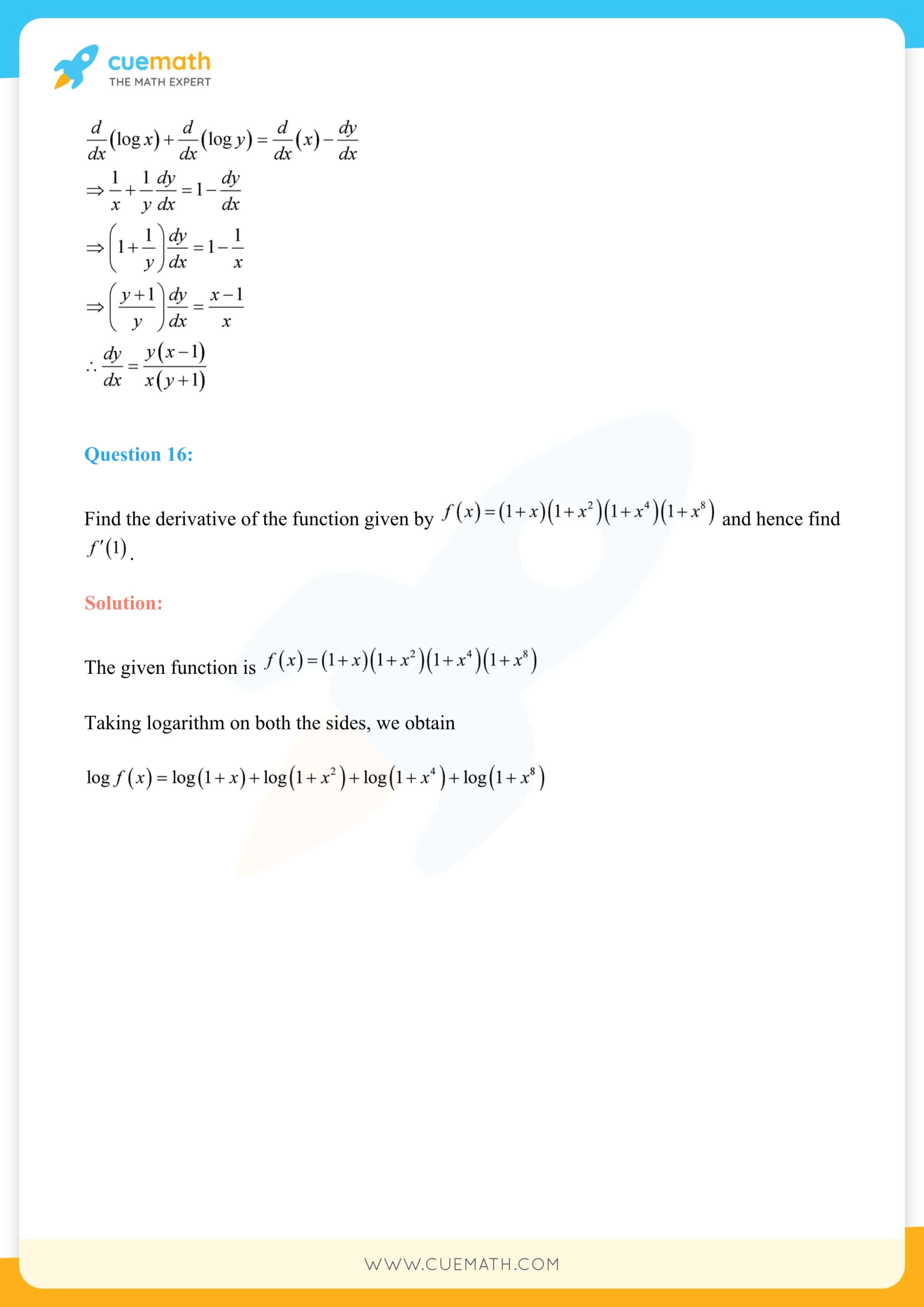 NCERT Solutions Class 12 Maths Chapter 5 Ex 5.5 81