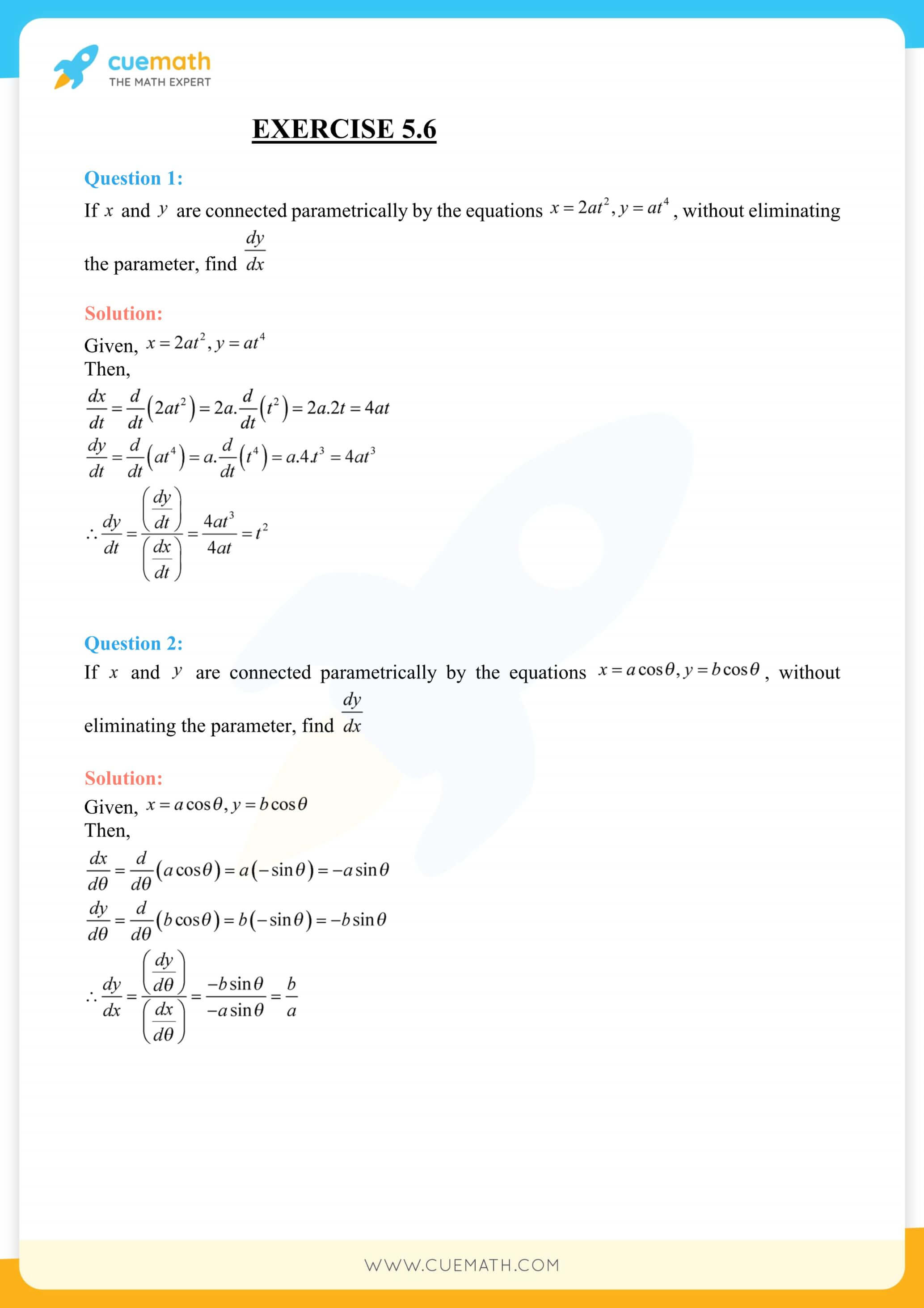 NCERT Solutions Class 12 Maths Chapter 5 Ex 5.6 86
